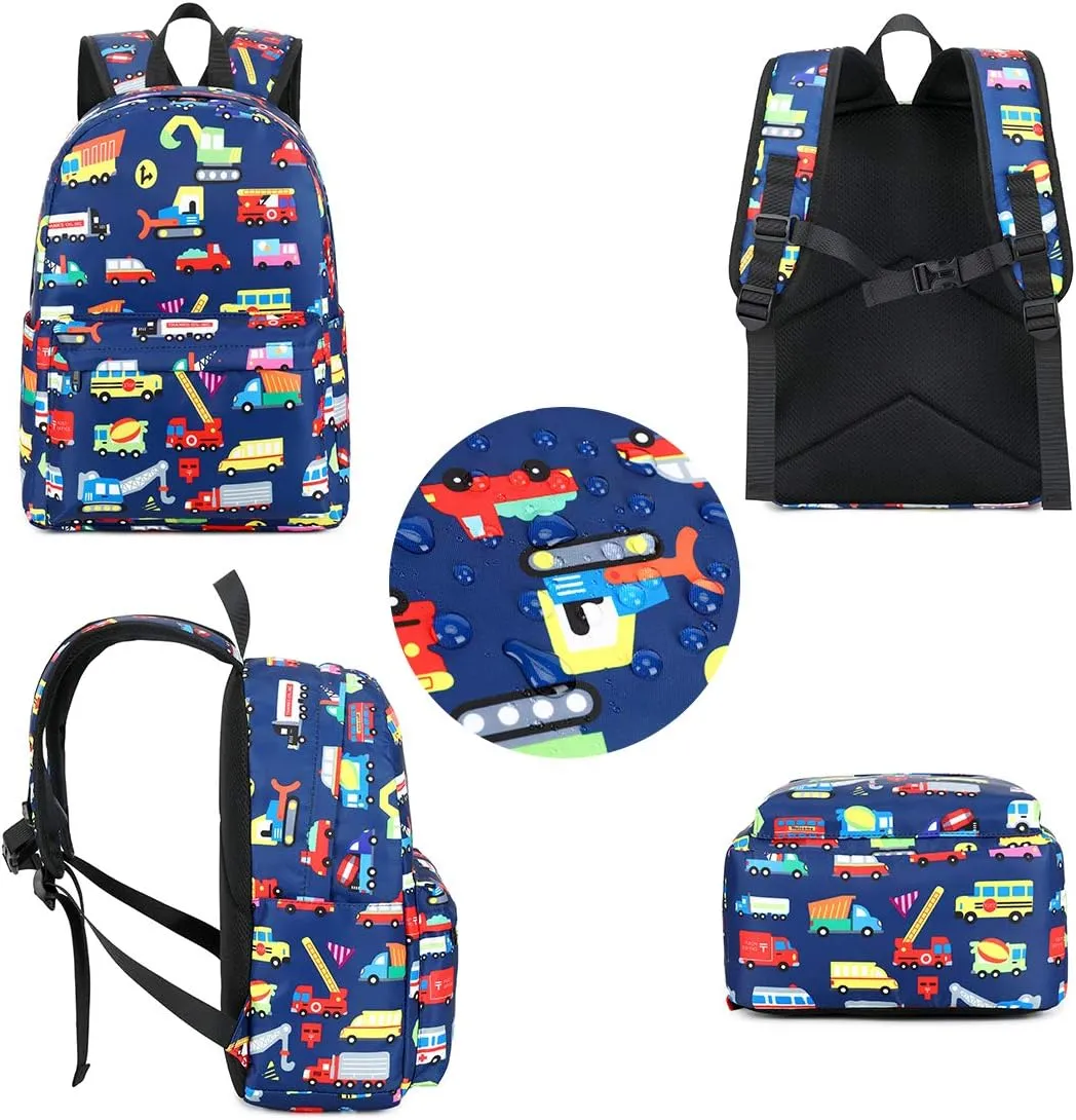 Bluboon Preschool Backpack Kids School BookBags for Boys Girls Kindergarten Toddler School Bags (Truck Navy)