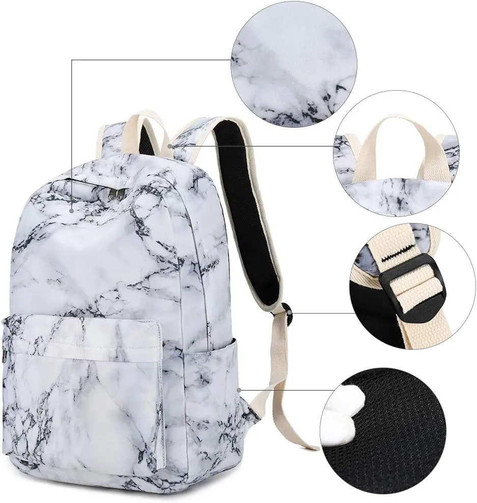 Bluboon School Backpack Teens Girls Boys Kids School Book Bags with Lunch Box Pencil Bag