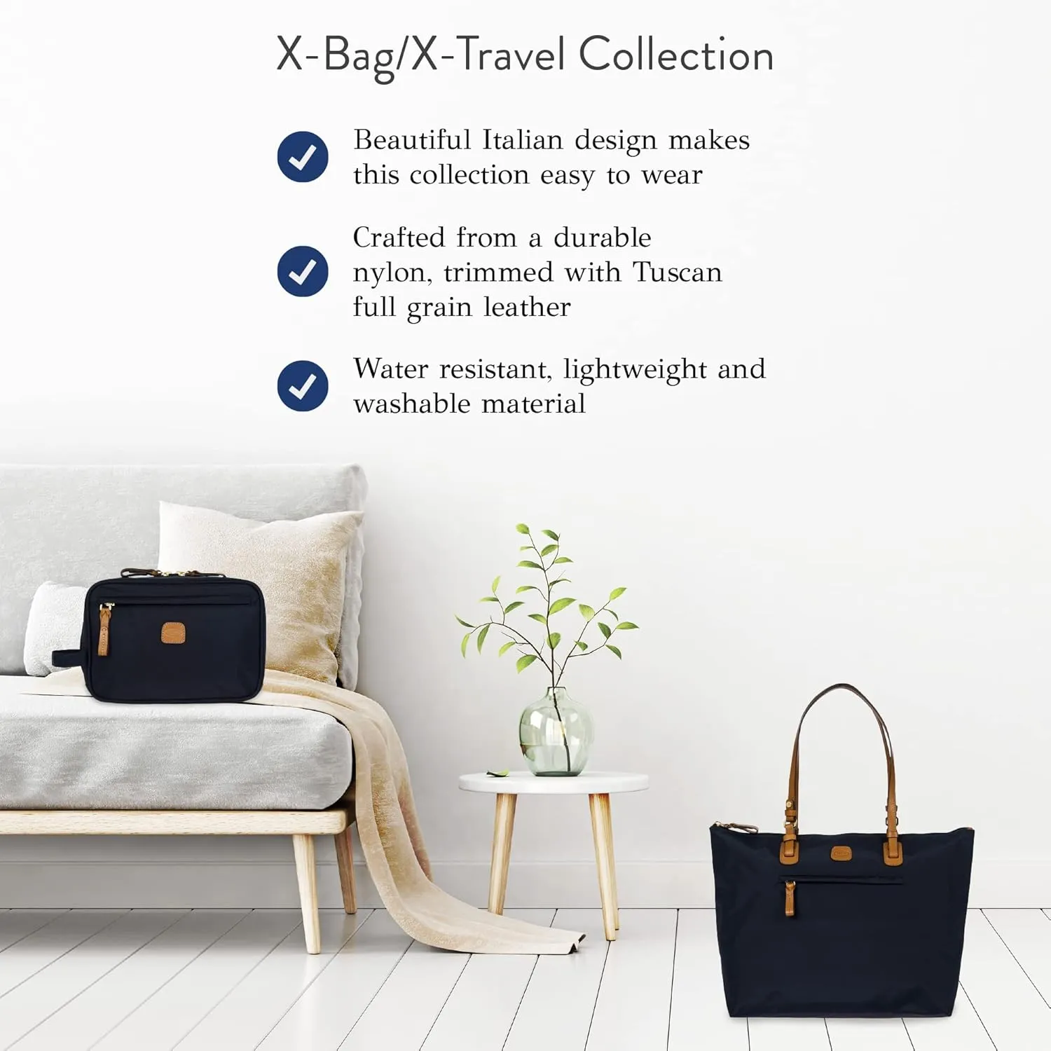 Bric's Sportina X-Bag - Large Tote Bag - 3-Way Shopper Shoulder Bag - X-Collection Designer Handbag for Travel and Work
