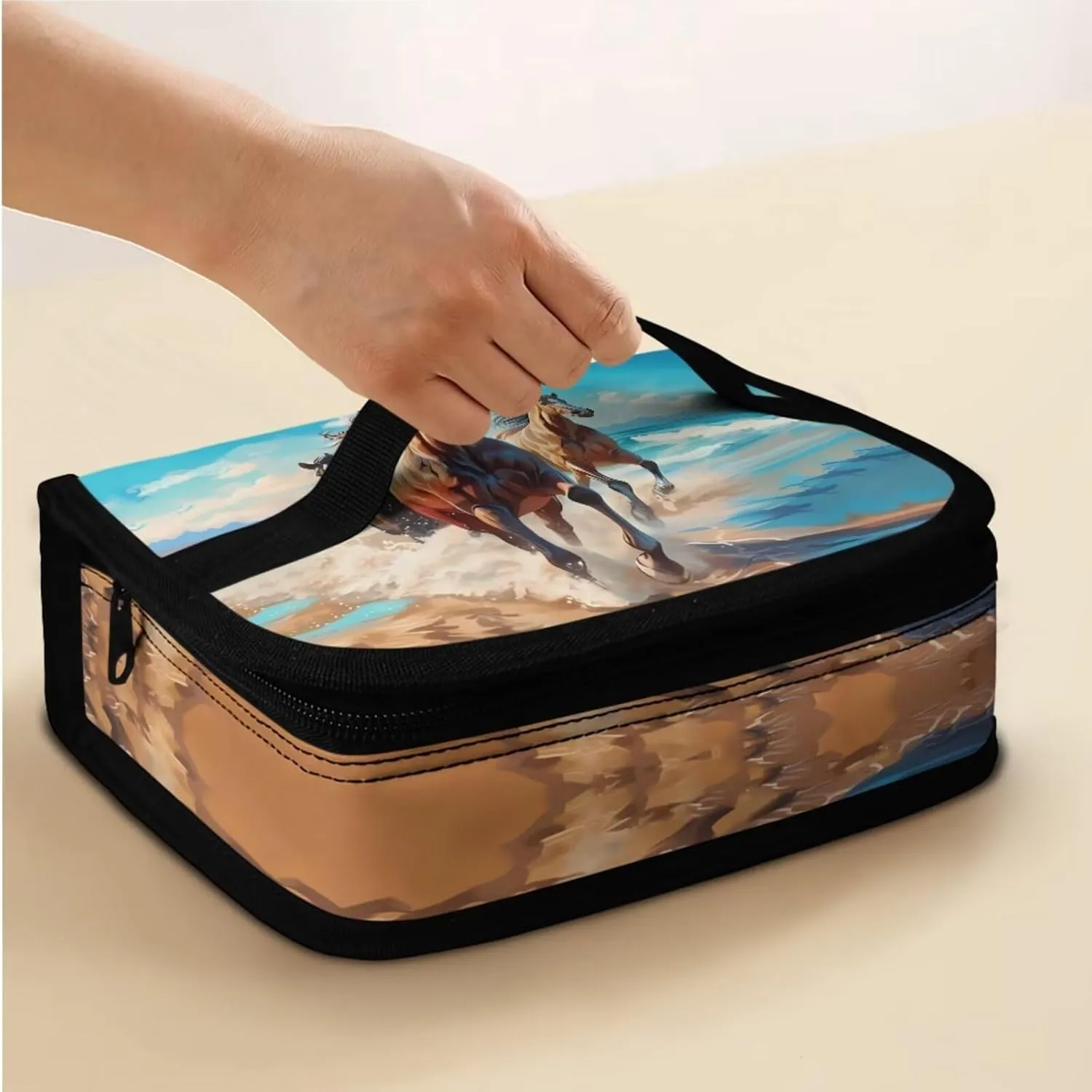 Brown Horse Kids Backpacks for Girls With Lunch Box Pencil Case for Middle School Aesthetic School Bags for Toddlers Preschool Designed To Be Lightweight and Comfortable