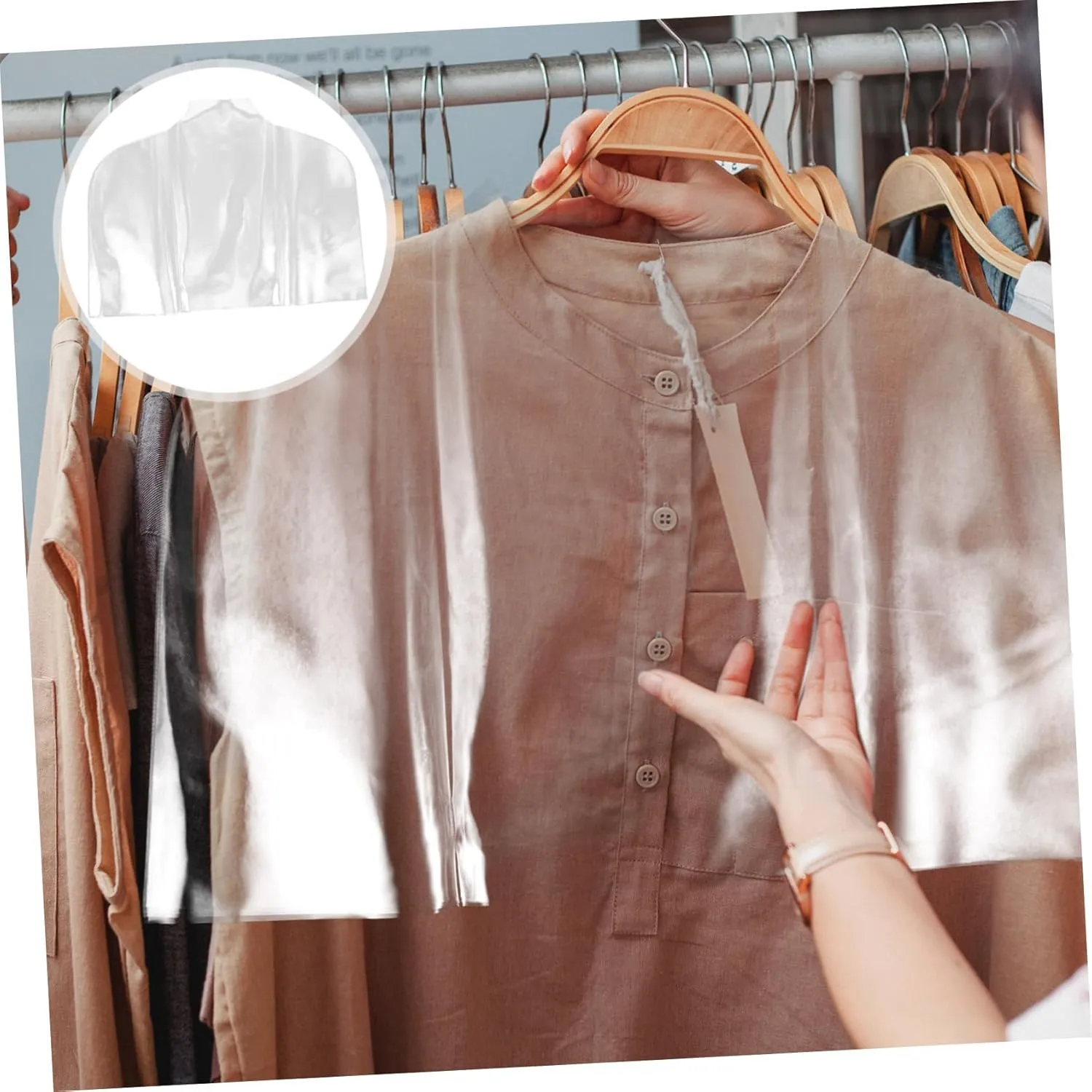 Cabilock Garment Dustproof Bag Hanging Clothes Covers Large Storage Bags Heavy Duty Easy to Clean