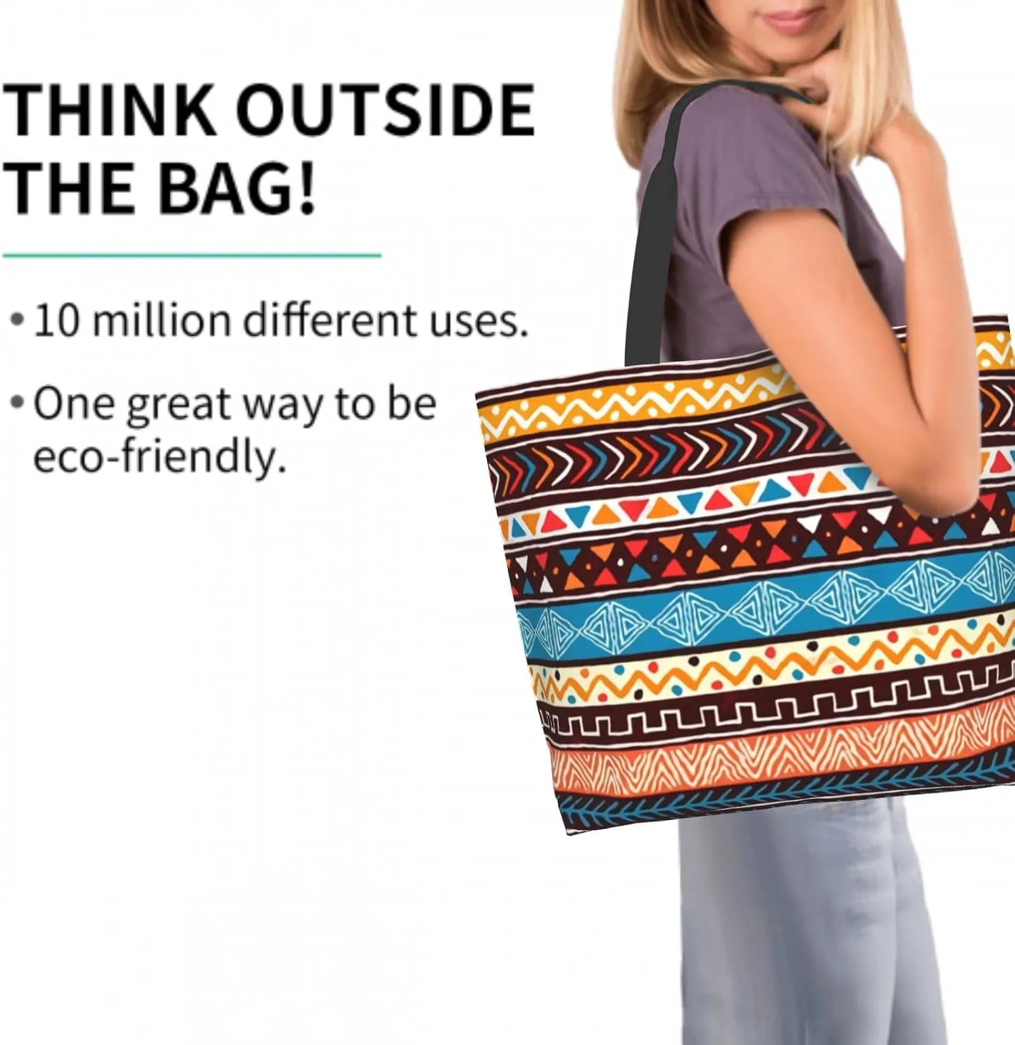Cafl Tote Bag Shoulder Bag Large Reusable Shopping Bags Portable Storage Handbag