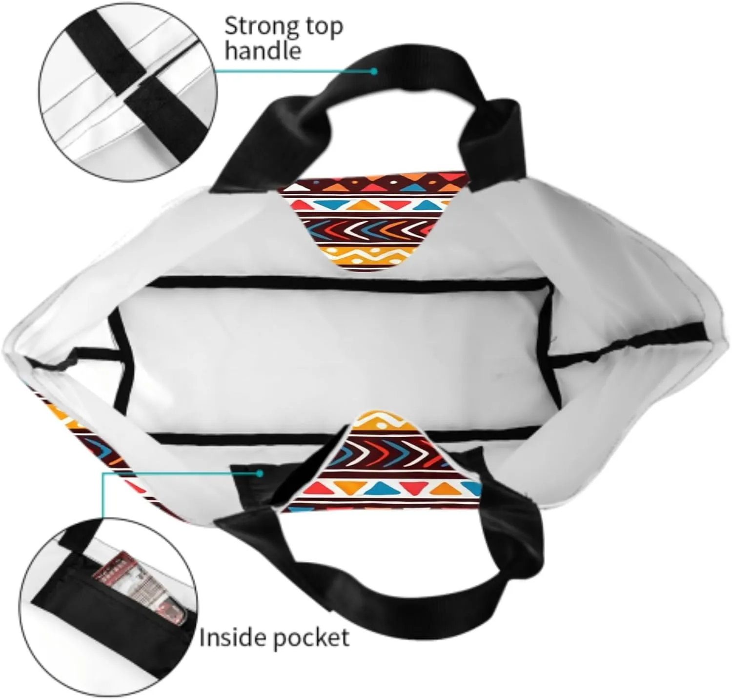 Cafl Tote Bag Shoulder Bag Large Reusable Shopping Bags Portable Storage Handbag