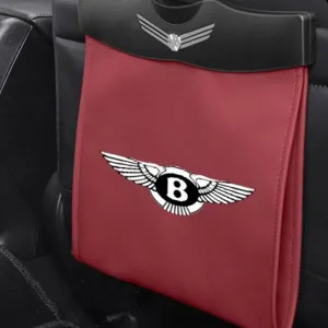 Car Garbage Bags for Bentley Flying Spur/Continental/Bentayga/Mulsanne/Arnage Car Storage Box Leak Proof Garbage Container Portable Trash Can Multi-Functional Car Accessories,Red