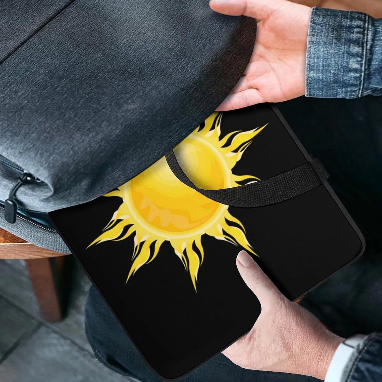 Cartoon Sun Sunshine Laptop Bag Lightweight Computer Bag Laptop Carrying Case Handbag for Work Business