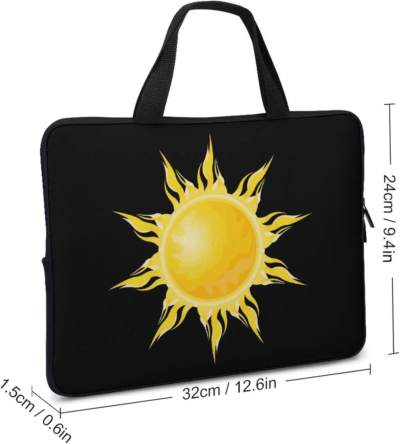Cartoon Sun Sunshine Laptop Bag Lightweight Computer Bag Laptop Carrying Case Handbag for Work Business