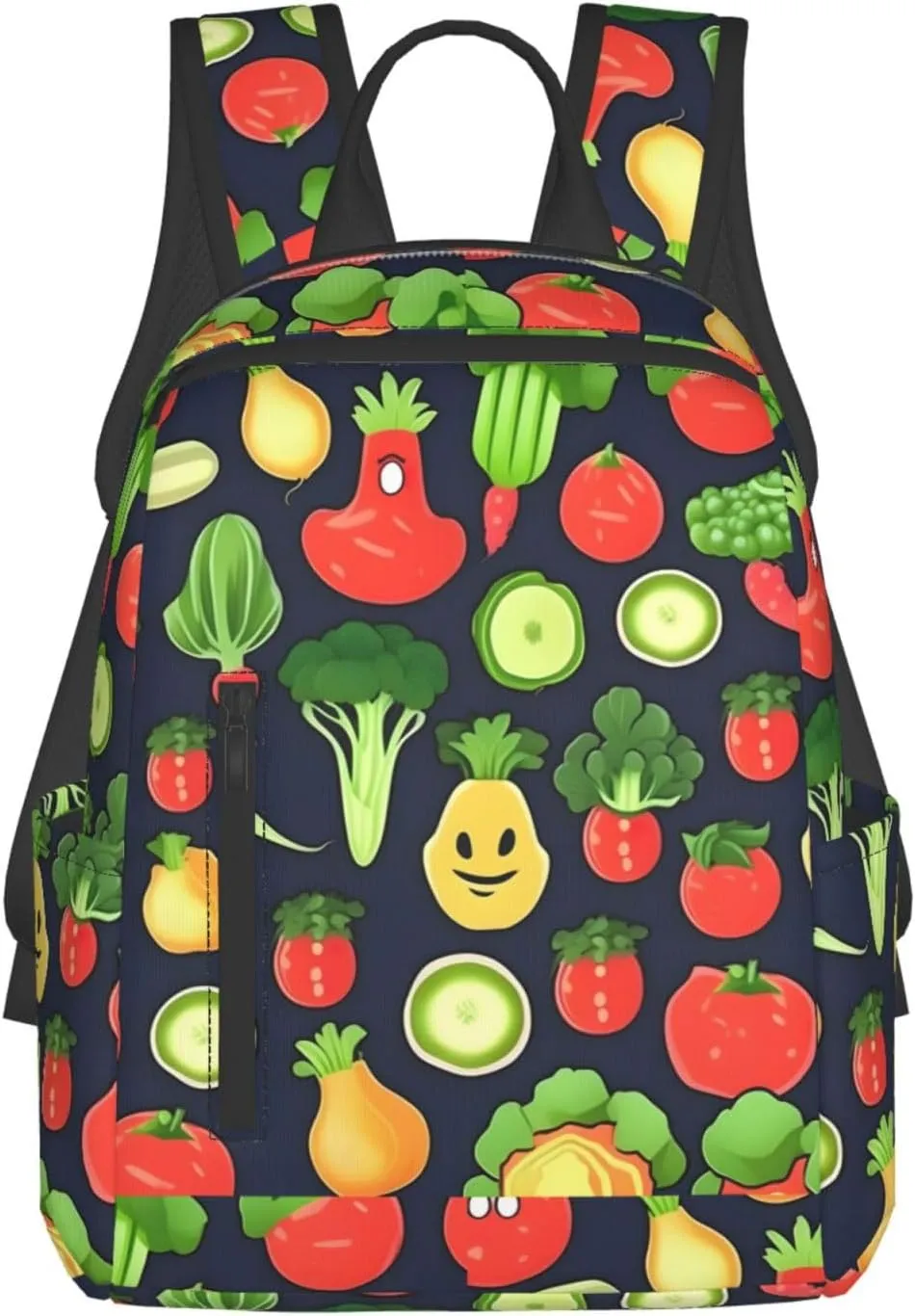 Cartoon Vegetable Fruit print Lightweight Laptop Backpack Travel Daypack Bookbag for Women Men for Travel Work