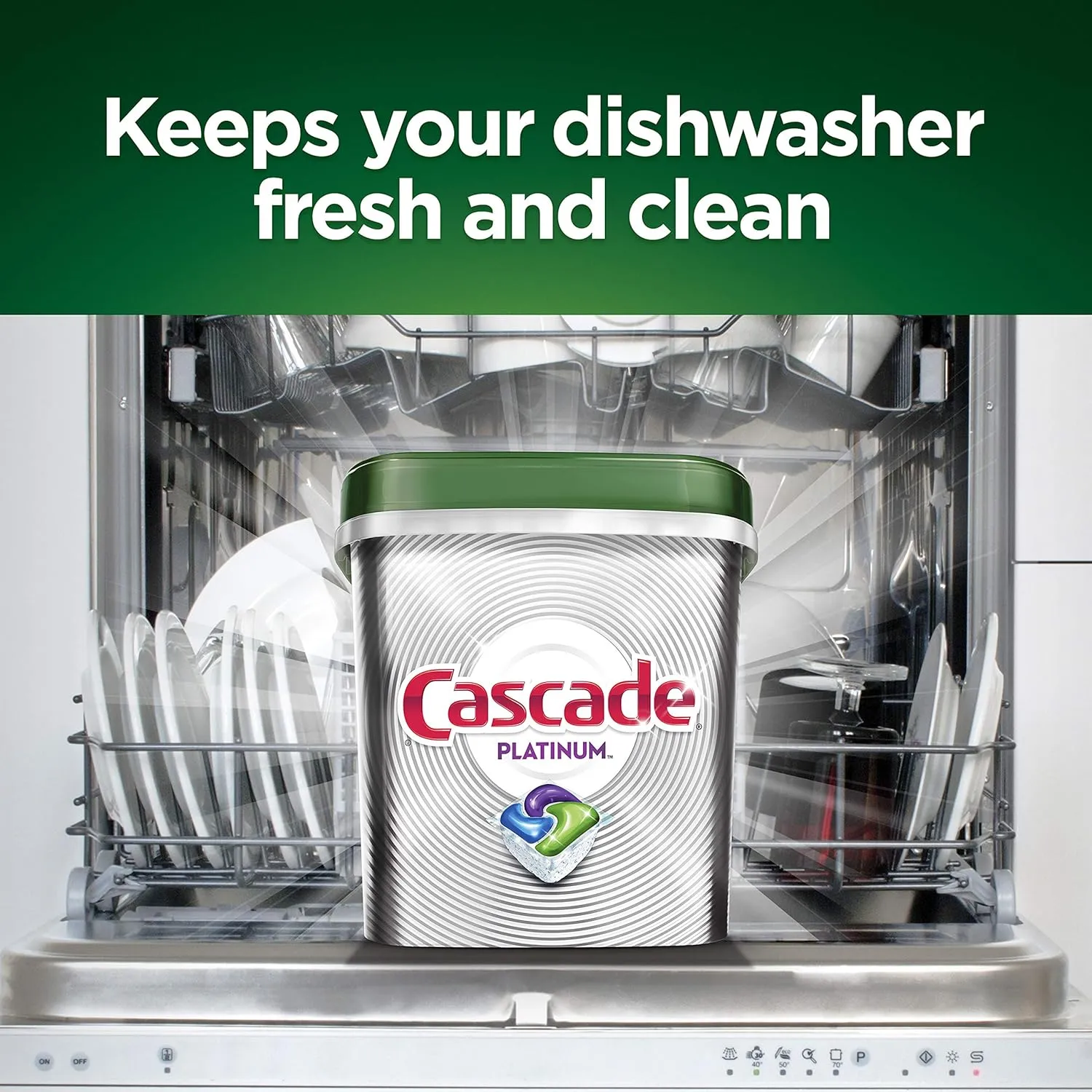 Cascade Platinum Actionpacs Dishwasher Detergent, Fresh Scent, 105 Count, Tub Refill Bags