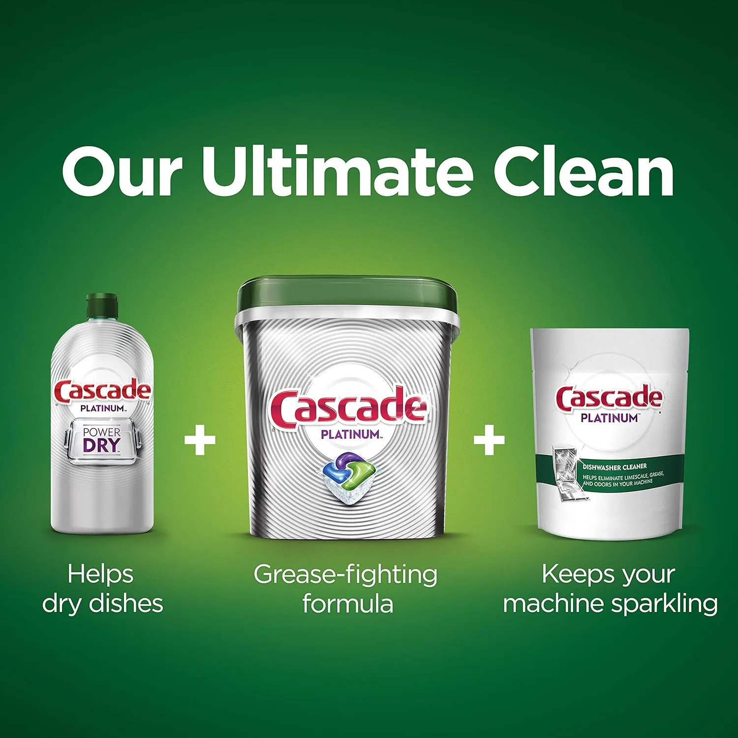 Cascade Platinum Actionpacs Dishwasher Detergent, Fresh Scent, 105 Count, Tub Refill Bags