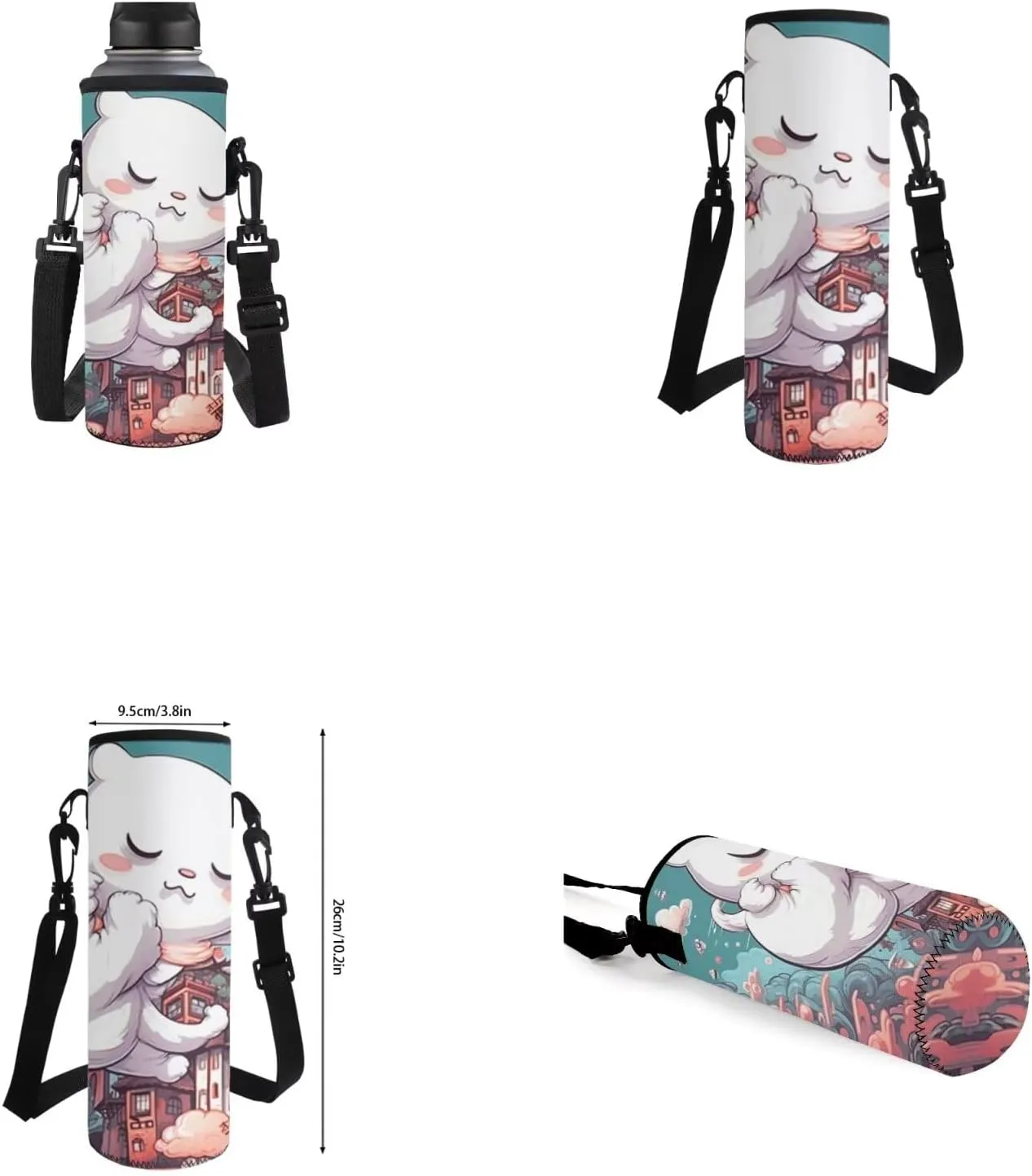 Cat School Backpack for Girls 6-8 Cute Backpacks for Middle School Girls with Lunchbox Pencil Case and Water Bottle Sleeve Elementary School Back Pack for Hiking Rucksack
