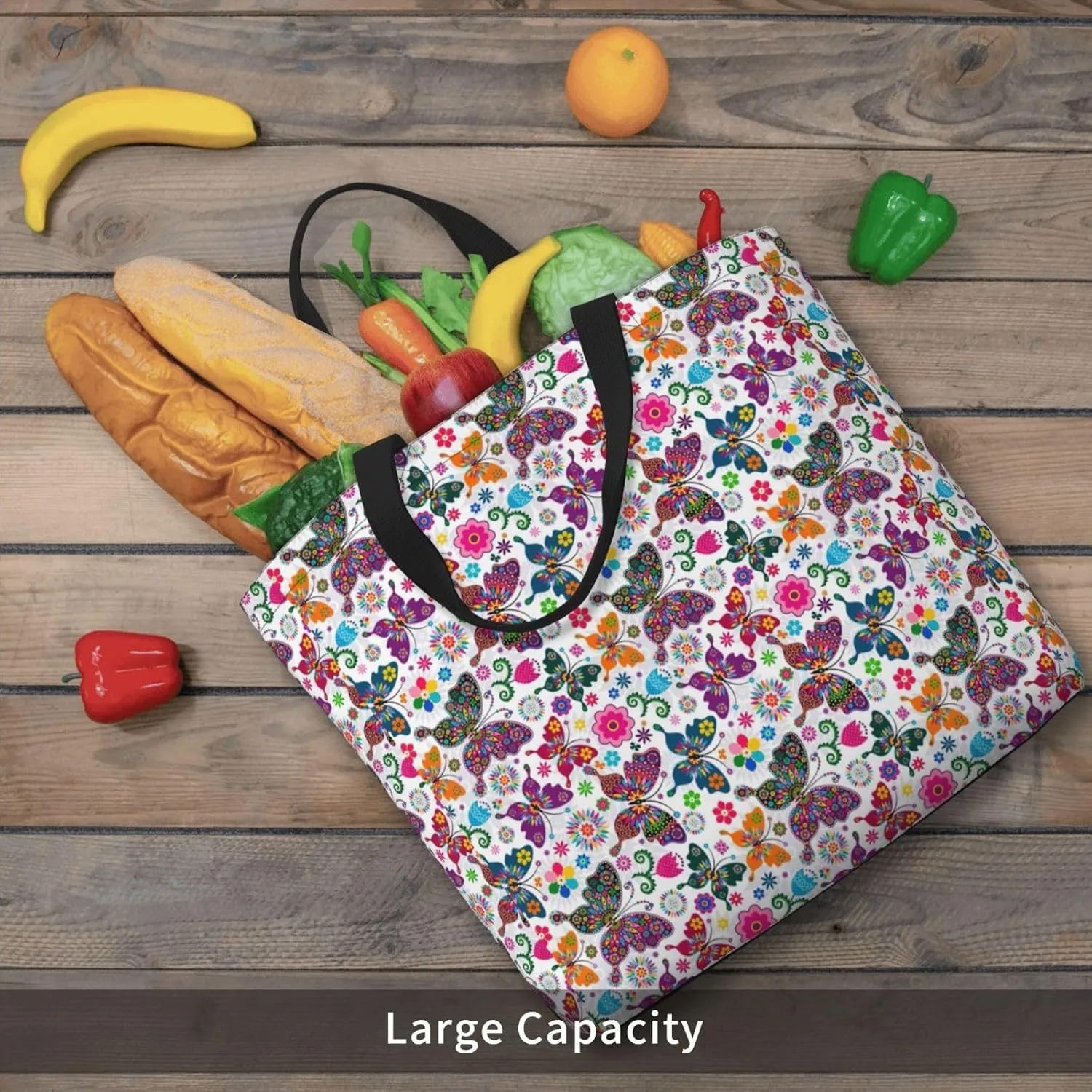 Cat Tote Bag For Women – Large, Reusable, And Portable With Zipper For Shopping, Beach, Travel, And Daily Use