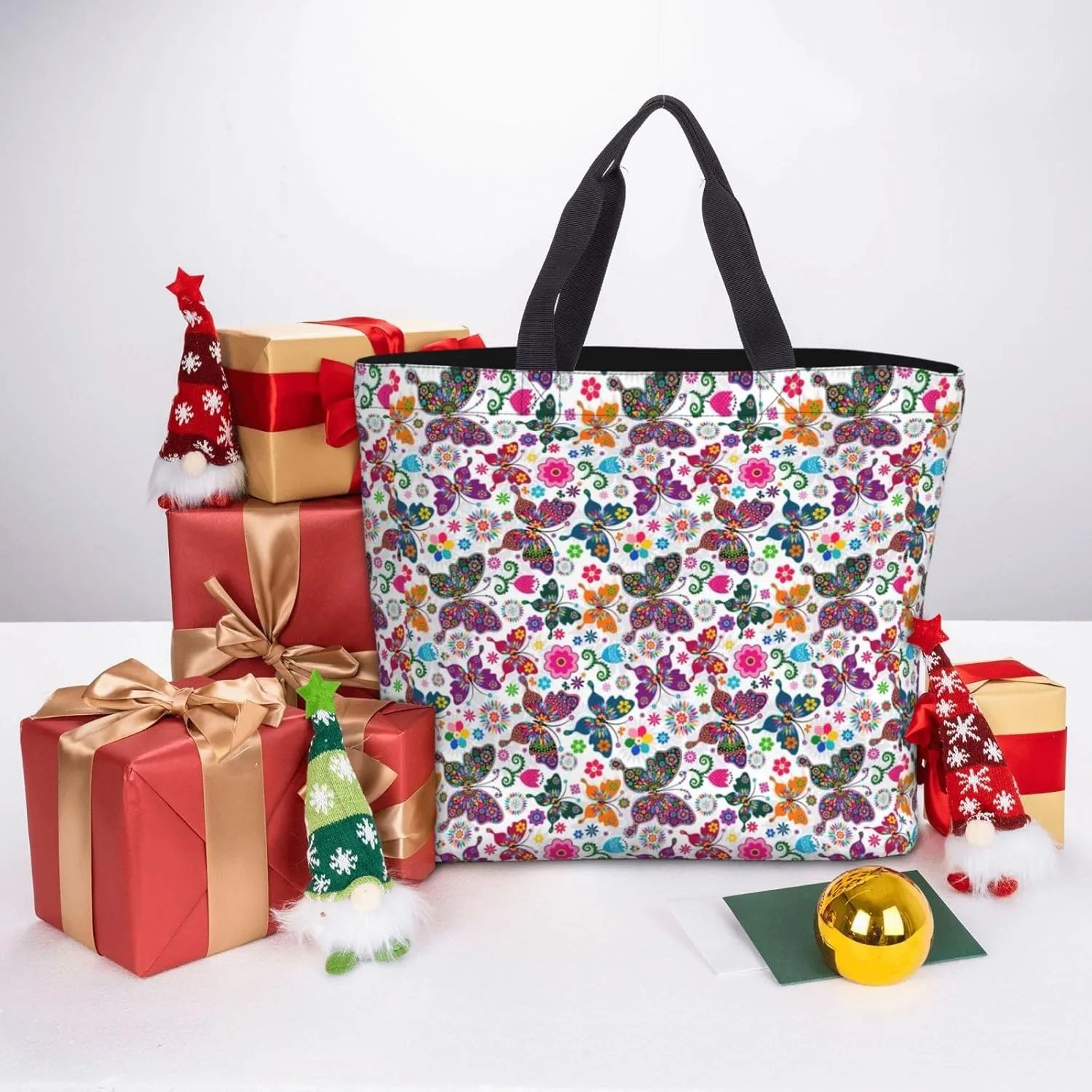 Cat Tote Bag For Women – Large, Reusable, And Portable With Zipper For Shopping, Beach, Travel, And Daily Use