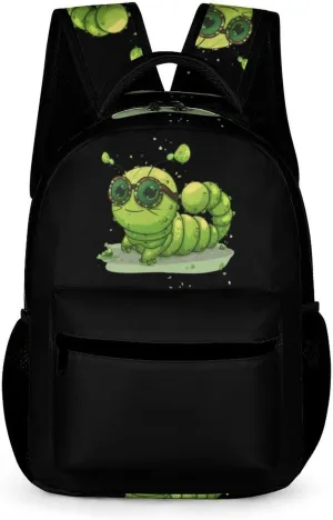 Caterpillar Glasses Insect Bug Laptop Backpack for Men Women Casual Computer Bag Work Bags for Travel Business