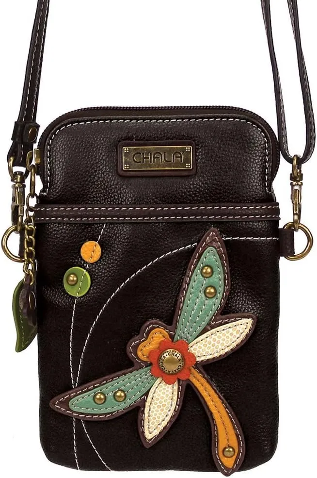 CHALA Dragonfly Cellphone Crossbody Handbag - Convertable Strap