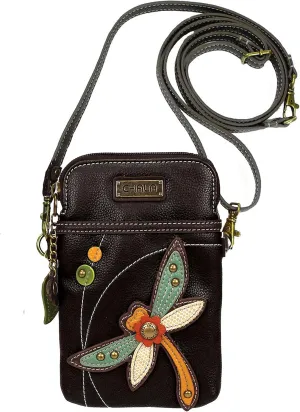CHALA Dragonfly Cellphone Crossbody Handbag - Convertable Strap