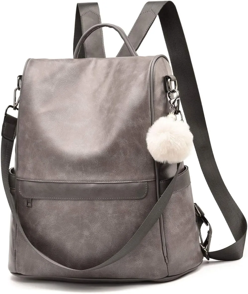 CHERUTY Women Backpack Purse PU Leather Anti-theft Casual Shoulder Bag Fashion Ladies Satchel Bags