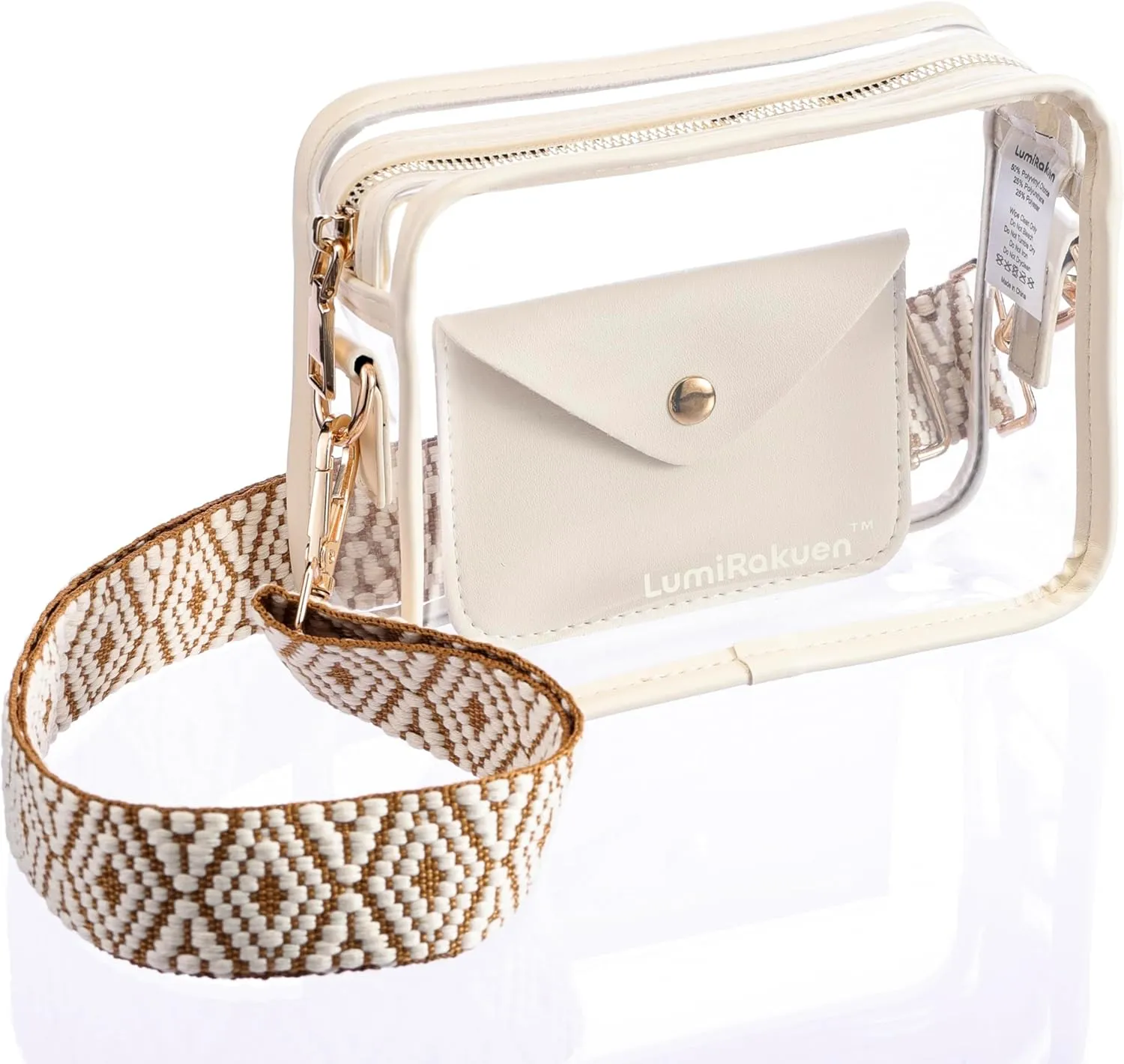 Clear Bag For Stadium Events, 3 In 1 Clear Purse With Wallet & Adjustable Strap, Crossbody Bags For Women, Sports Festivals Concert Sport Prom Party Stadium Approved Accessories