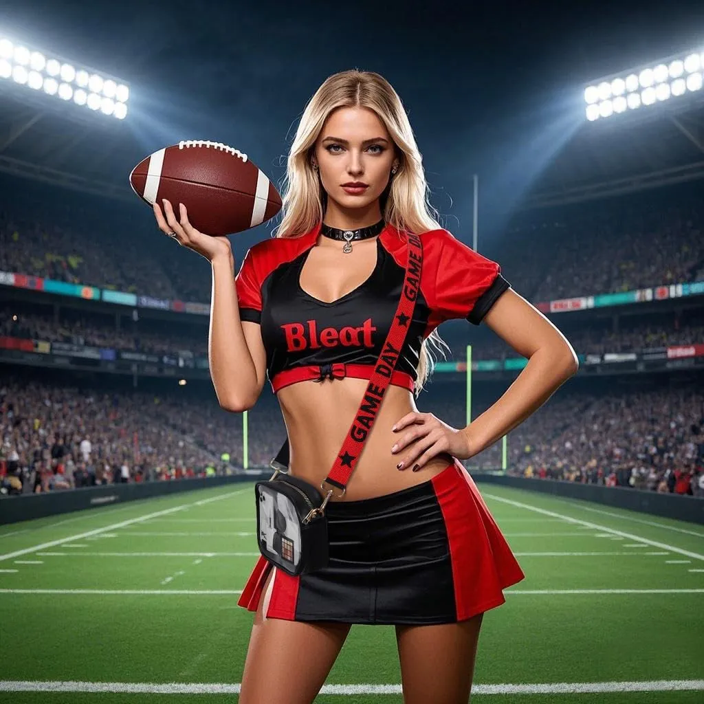 Clear Bag for Stadium Events Game Day Clear Purse Stadium Approved Football Crossbody Clear Bag for Concert Sports Events