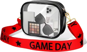 Clear Bag for Stadium Events Game Day Clear Purse Stadium Approved Football Crossbody Clear Bag for Concert Sports Events