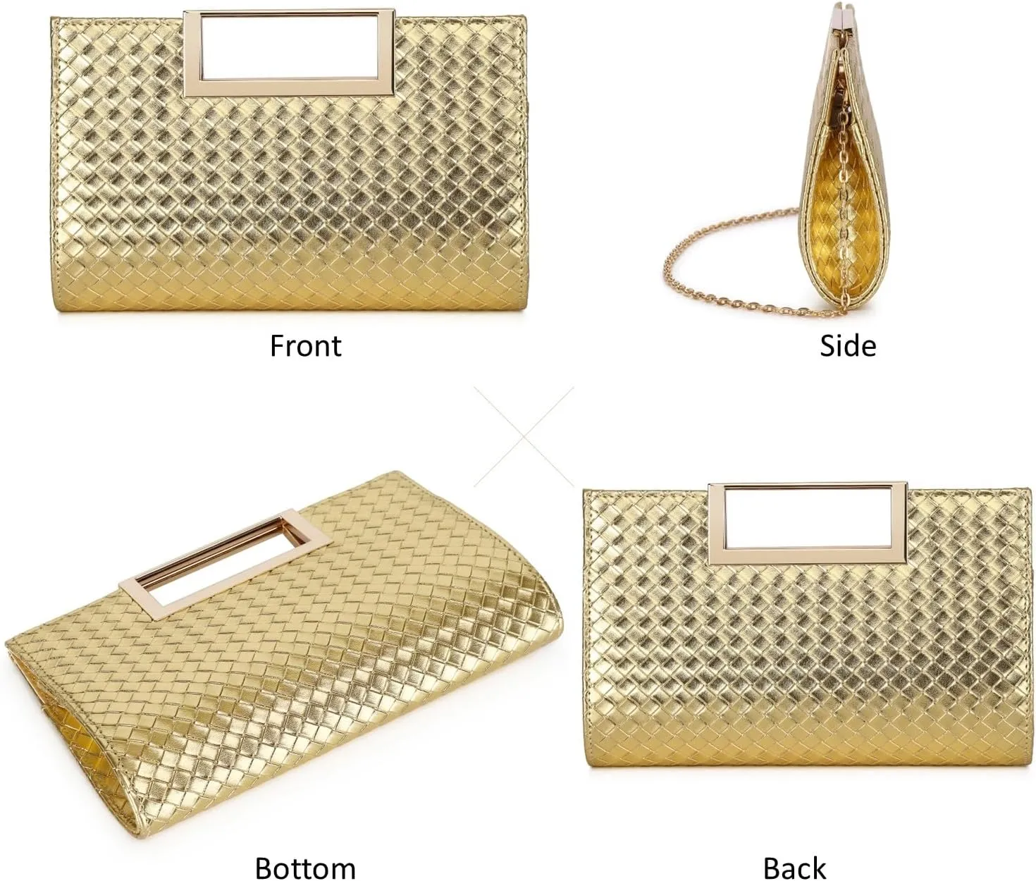Clutch Purse for Women Fashion PU Leather Evening Bag Elegant Purse for Wedding Party Formal Daily Cocktail