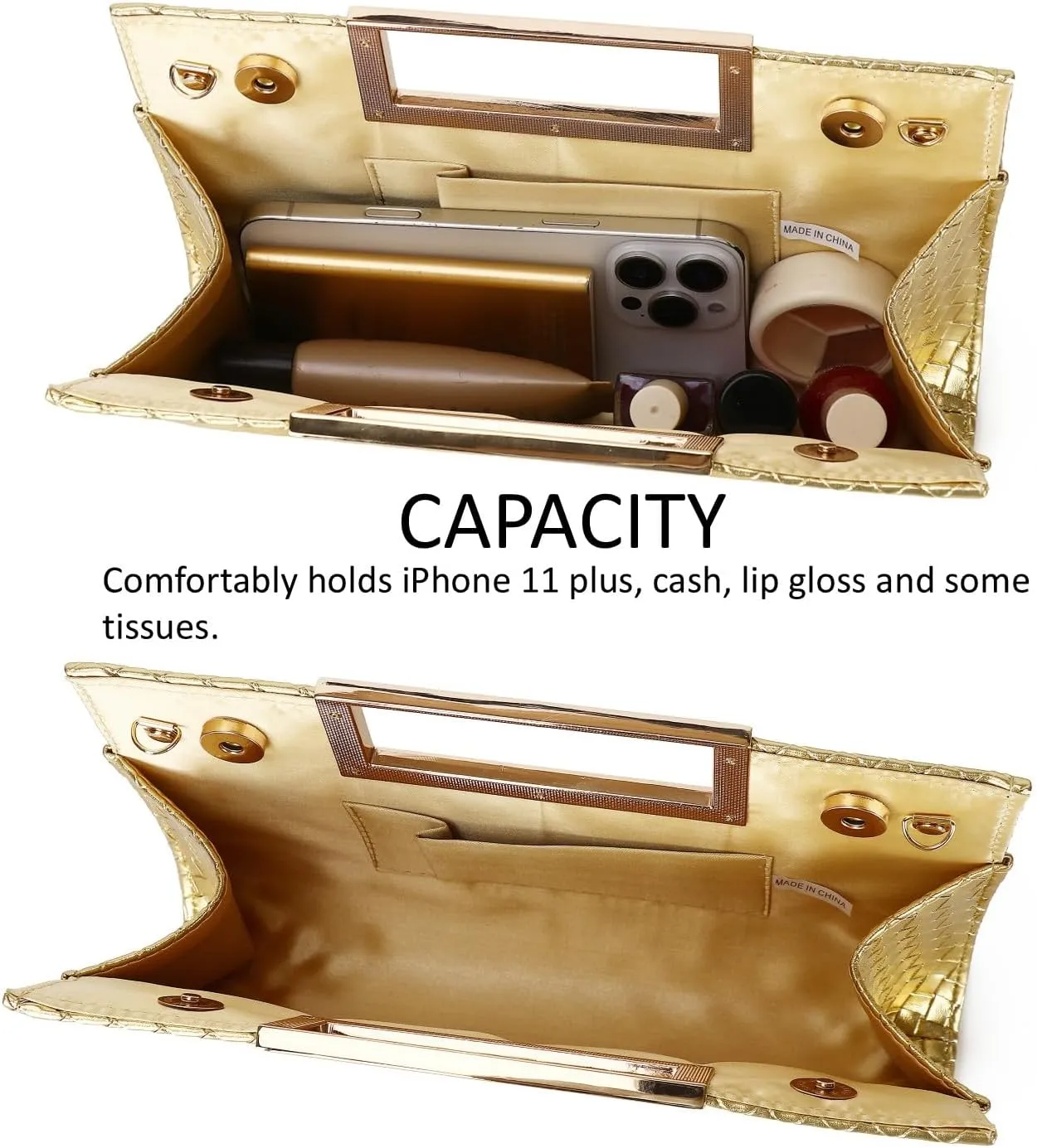 Clutch Purse for Women Fashion PU Leather Evening Bag Elegant Purse for Wedding Party Formal Daily Cocktail