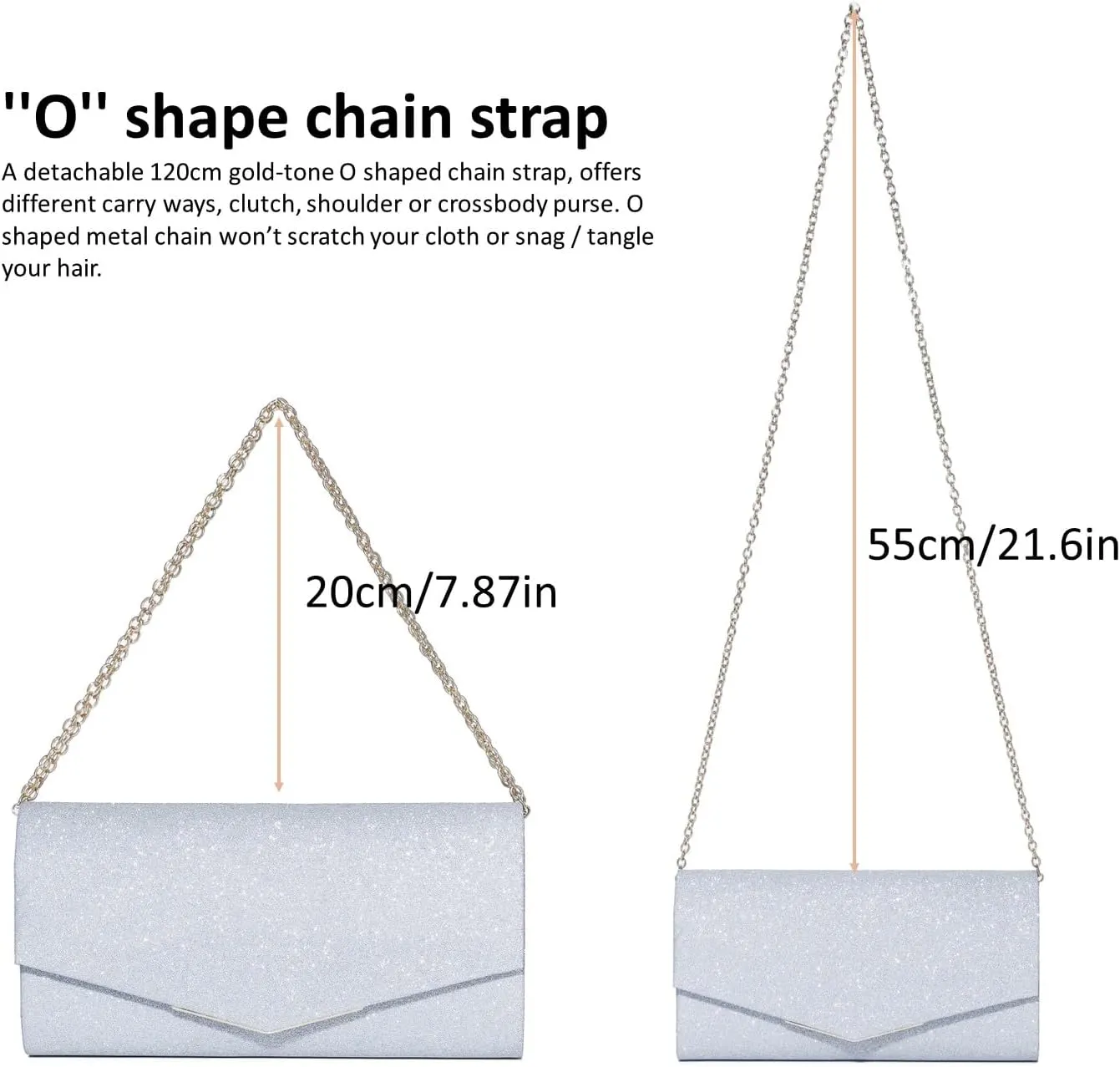 Clutch Purses For Women Evening Bags Shining Envelope Handbags Shoulder Crossbody bag for Women Wedding Party Prom