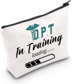 CMNIM DPT Gifts Doctor of Physical Therapy Makeup Bag DPT In Training DPT Graduate Gift for Medical School Student Cosmetic Pouch Bags (DPT In Training Makeup Bag)