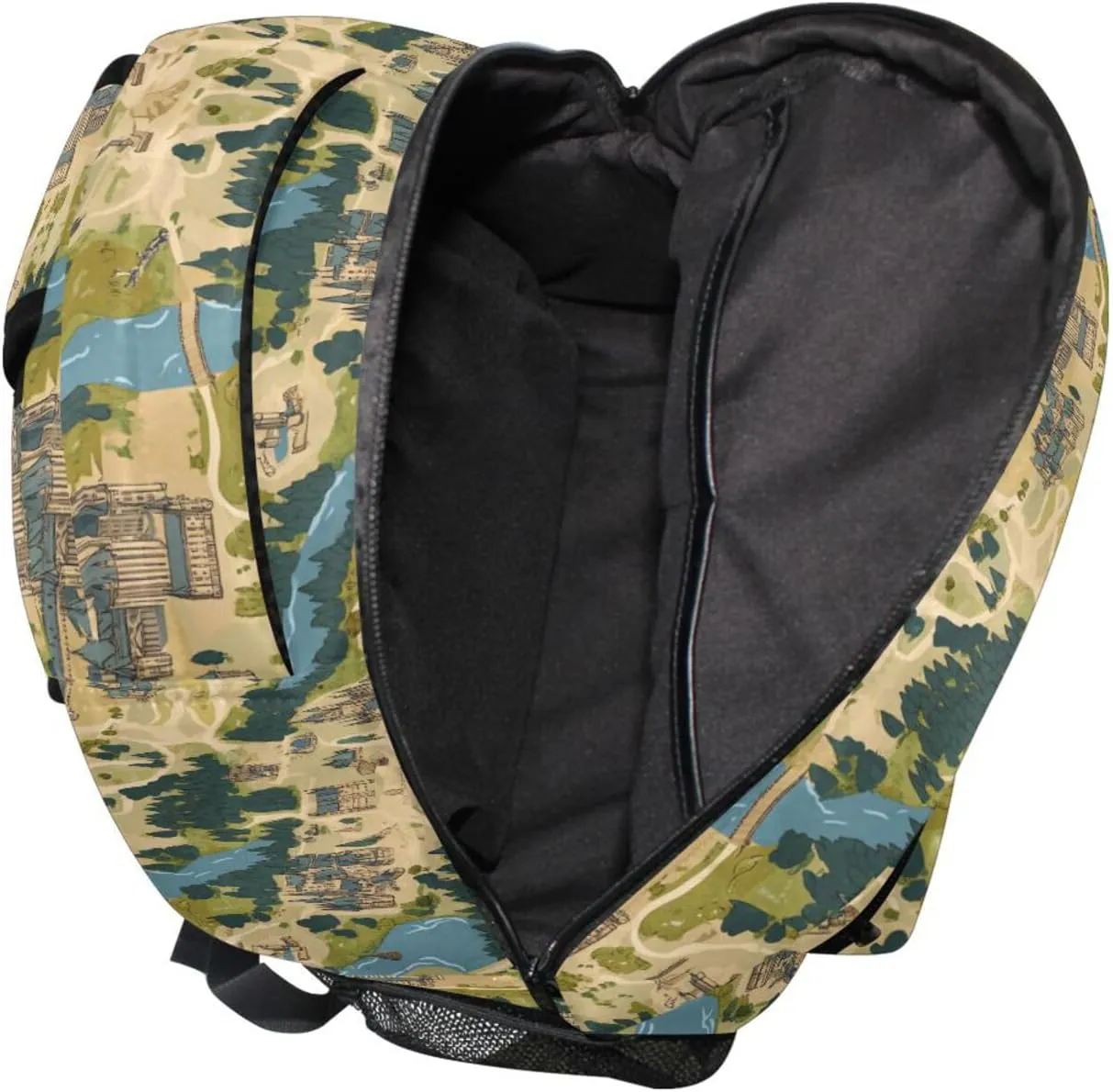 Cool Backpacks for Men and Women Waterproof Diaper Bag Backpack with Chest Strap for Business Work College Travel Trip Game Map