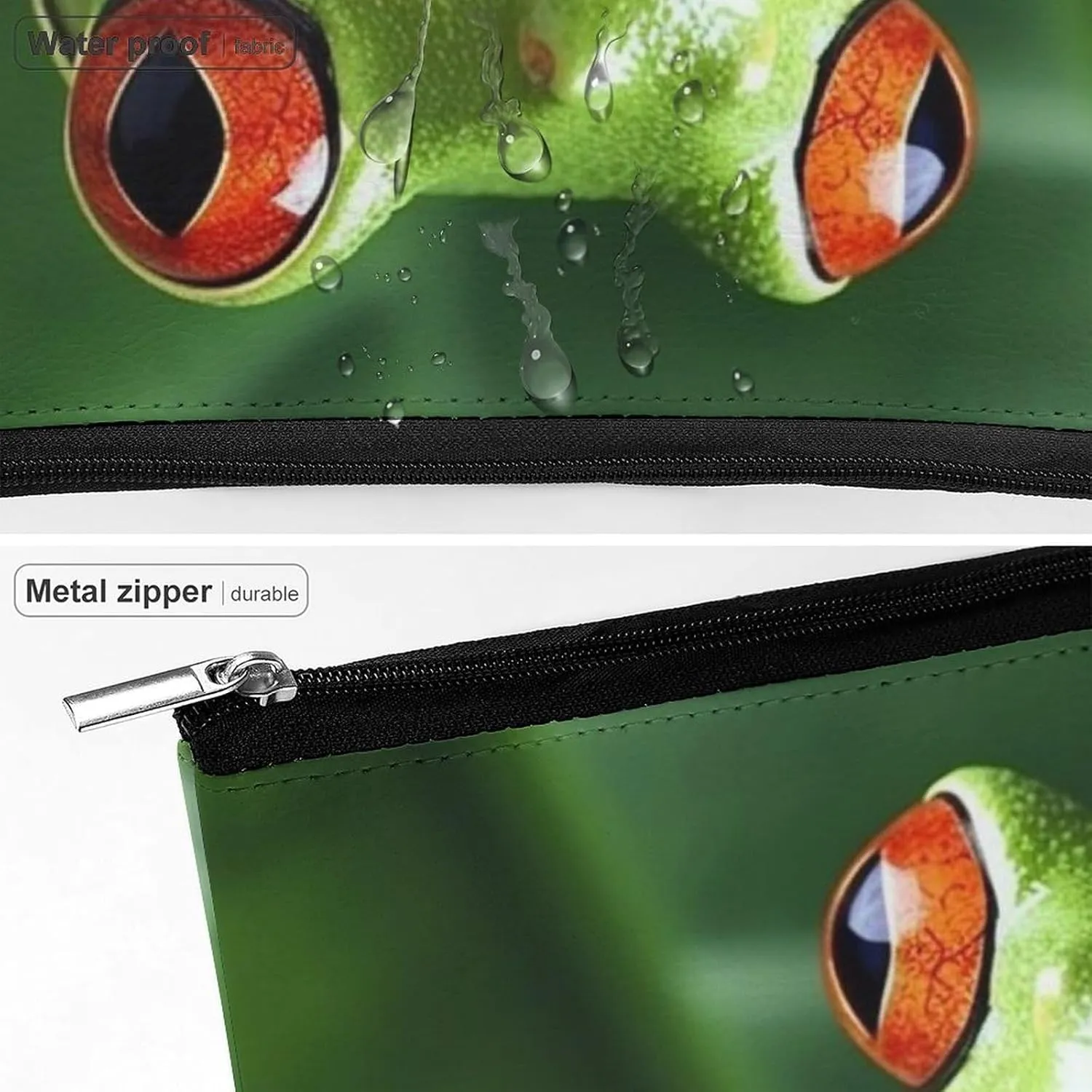 Cosmetic Bag Travel Makeup Bag Waterproof Toiletry Bag Cute Frog Makeup Organizer Case Portable Toiletry Pouch Large Capacity Zipper Pouch for Women Men