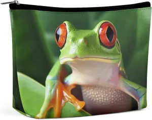 Cosmetic Bag Travel Makeup Bag Waterproof Toiletry Bag Cute Frog Makeup Organizer Case Portable Toiletry Pouch Large Capacity Zipper Pouch for Women Men