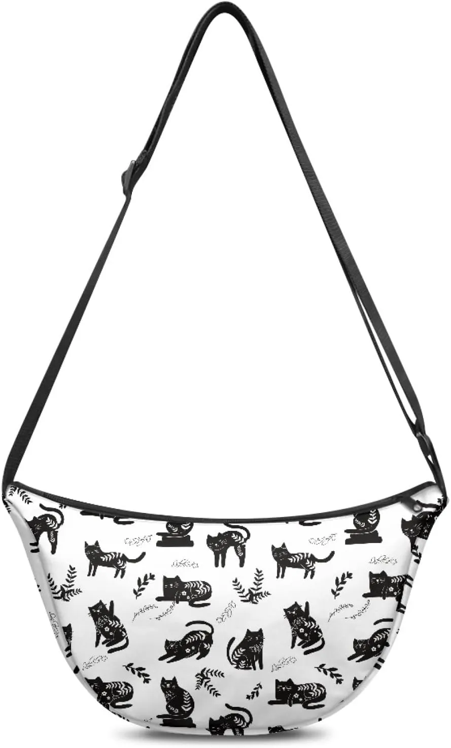 Crescent Shoulder Bags with Inside Pockets for Ladies Men Daily Use