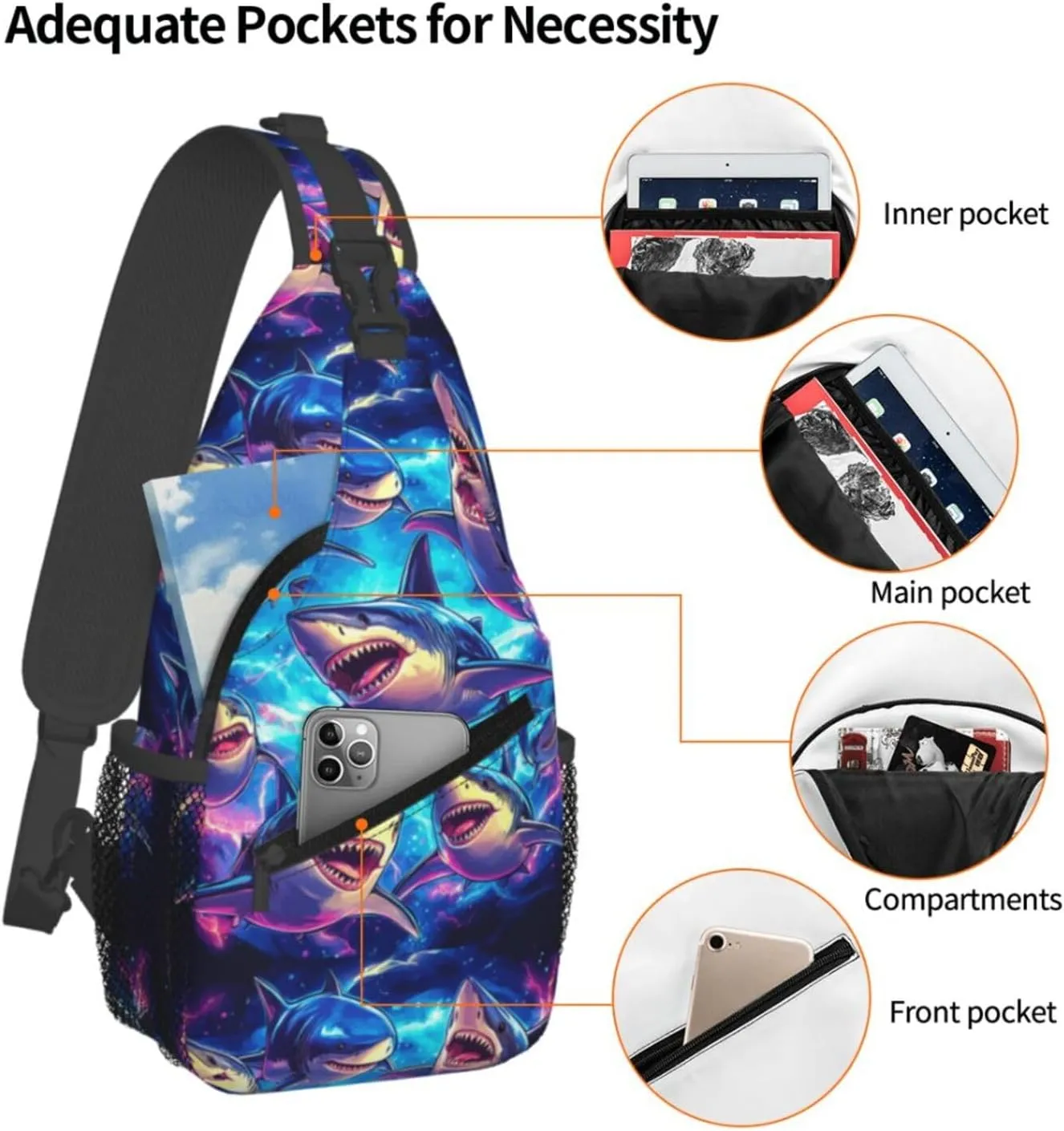 Crossbody Bag Sling Bag Backpack Chest Bags Shoulder Bag for Women Men