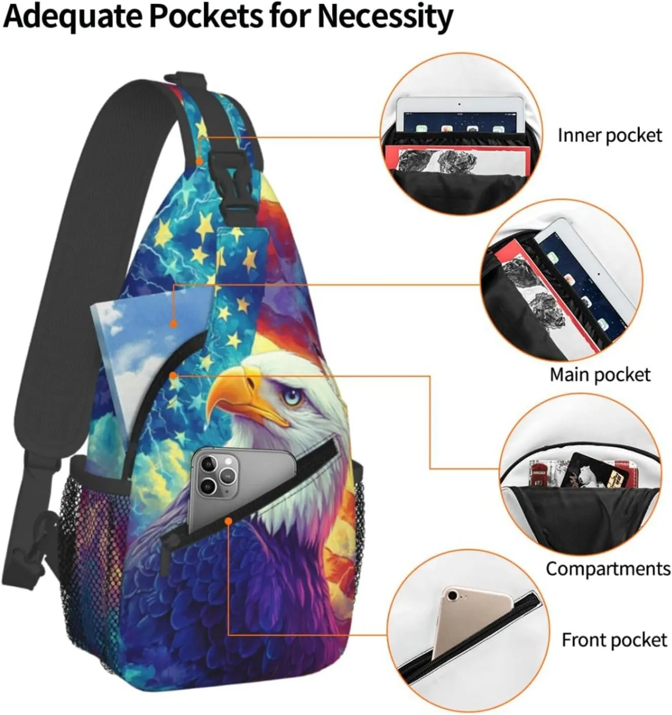 Crossbody Bag Sling Bag Backpack Chest Bags Shoulder Bag for Women Men