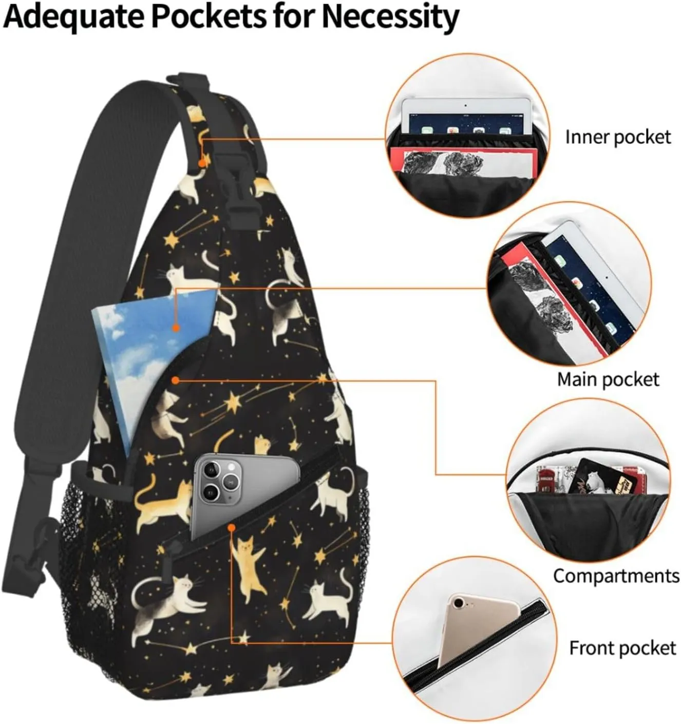 Crossbody Bag Sling Bag Backpack Chest Bags Shoulder Bag for Women Men