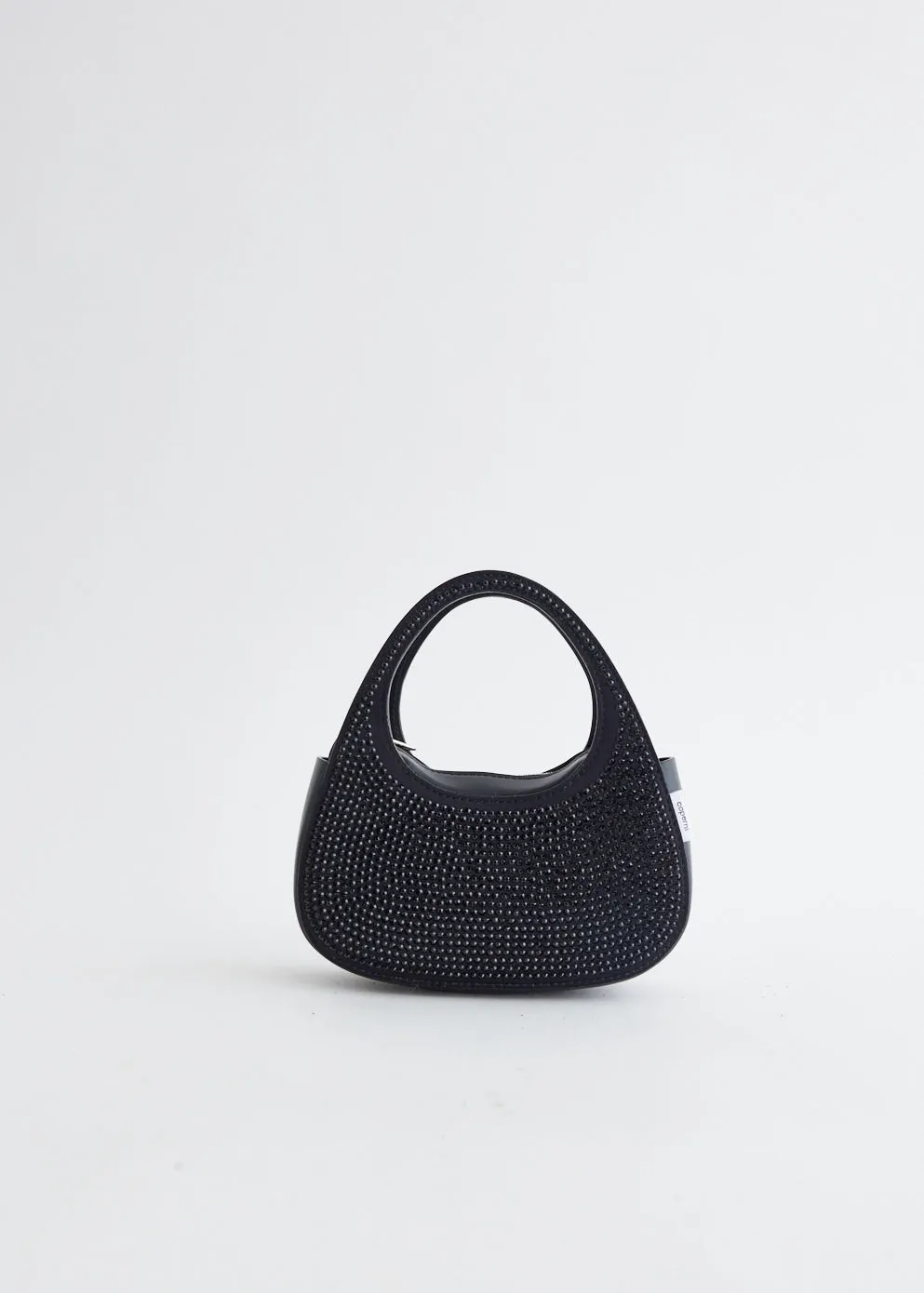 Crystal-Embellished Micro Baguette Swipe Bag