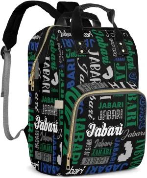 Custom Name Boy Baby Bags, Nylon Personalized Diaper Bag Backpack for Baby Boy Mom, Large Capacity, Waterproof, Multifunctional, Adjustable Shoulder Straps