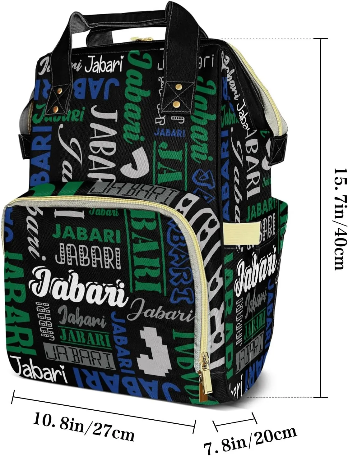 Custom Name Boy Baby Bags, Nylon Personalized Diaper Bag Backpack for Baby Boy Mom, Large Capacity, Waterproof, Multifunctional, Adjustable Shoulder Straps