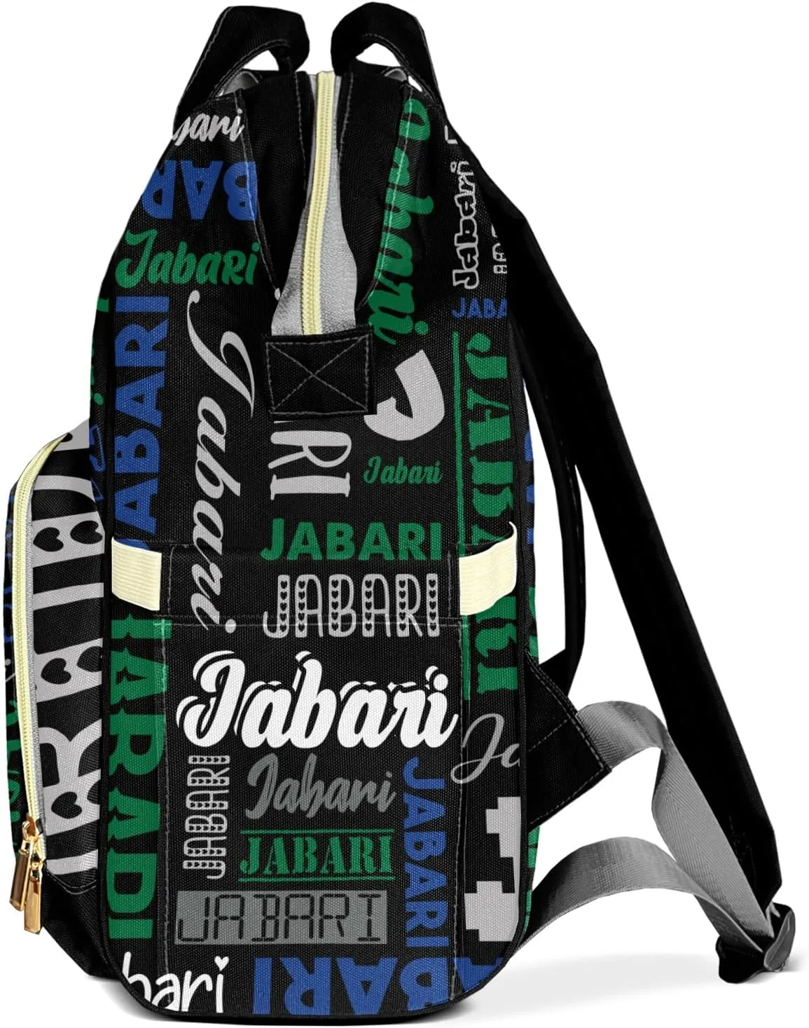 Custom Name Boy Baby Bags, Nylon Personalized Diaper Bag Backpack for Baby Boy Mom, Large Capacity, Waterproof, Multifunctional, Adjustable Shoulder Straps