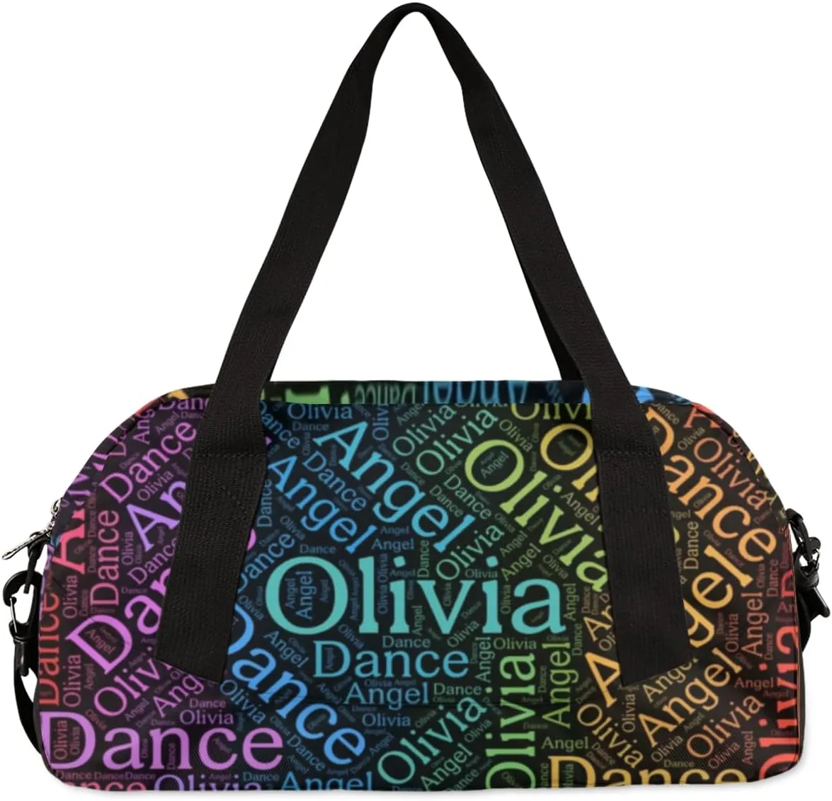 Customized Name 17 Kids Duffel Overnight Bag Girls, Personalized Teens Dance Bag Overnight Weekender Duffel Bags for Girls Travel School Practice