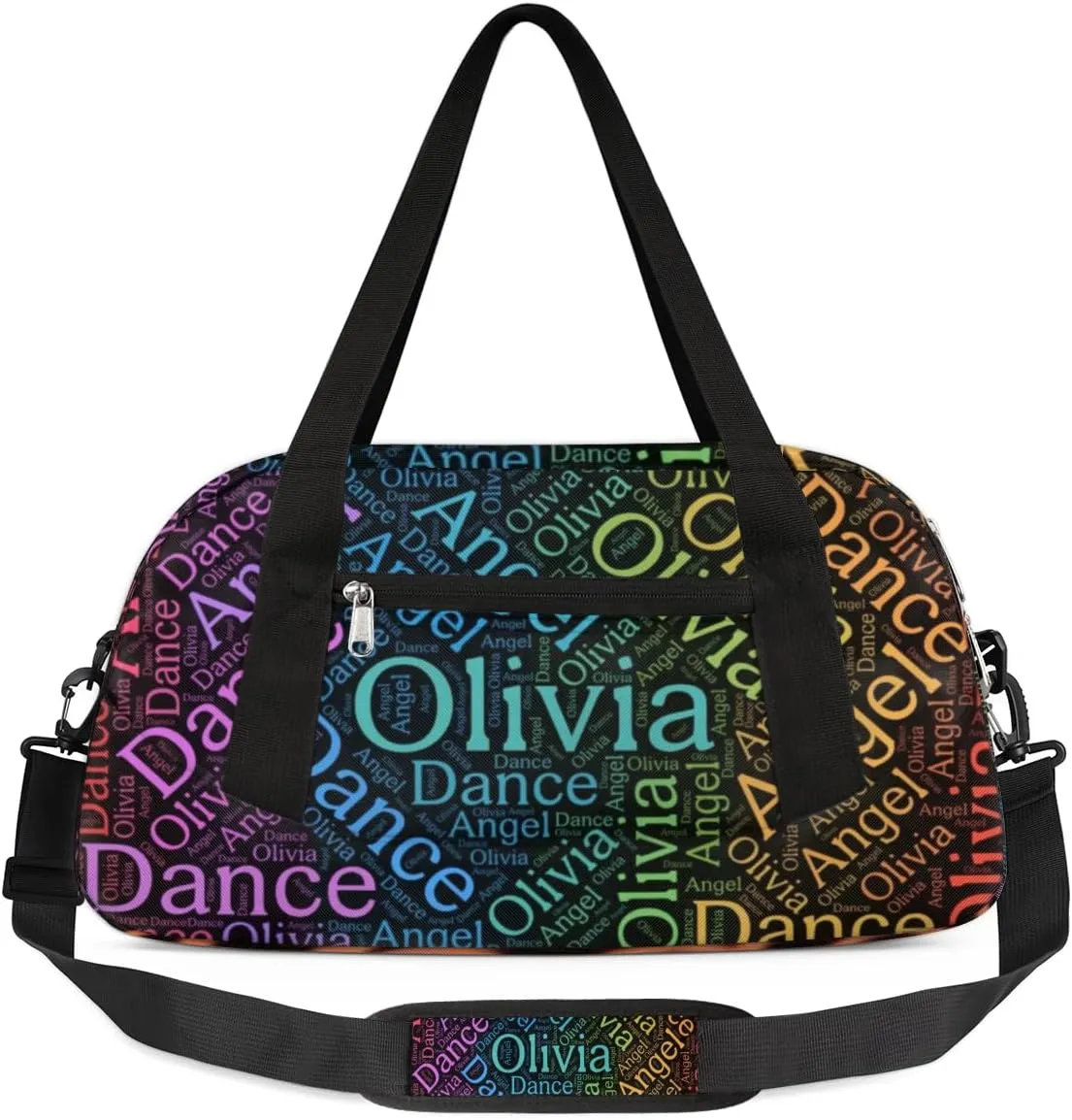 Customized Name 17 Kids Duffel Overnight Bag Girls, Personalized Teens Dance Bag Overnight Weekender Duffel Bags for Girls Travel School Practice