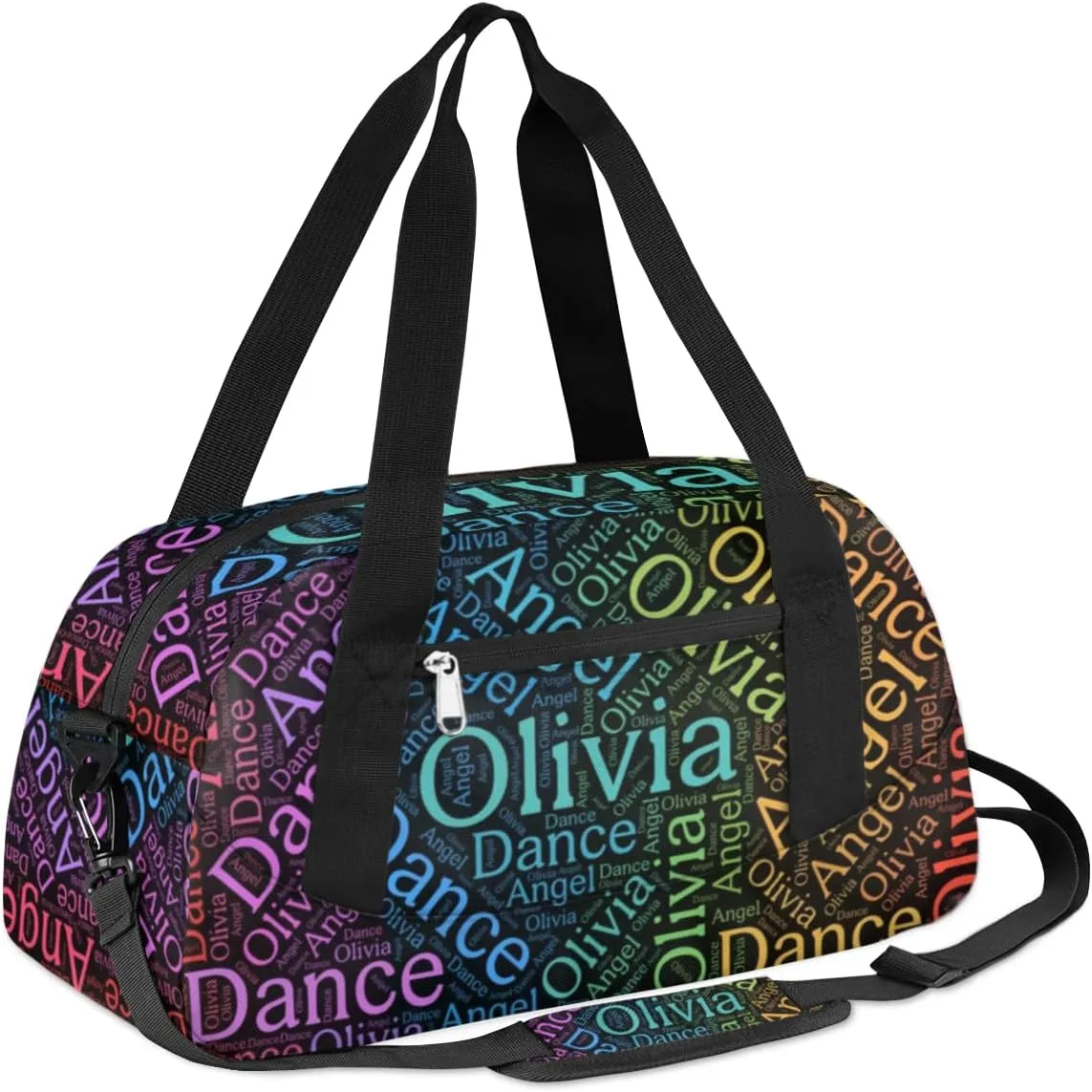 Customized Name 17 Kids Duffel Overnight Bag Girls, Personalized Teens Dance Bag Overnight Weekender Duffel Bags for Girls Travel School Practice