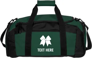 CustomizedGirl Personalized Duffel Cheer Bag - Cheer Bags for Cheerleaders, Polyester Cheerleading Bag with Detachable & Adjustable Shoulder Strap, Gym Bag with Custom Name & Size Zipper Compartment