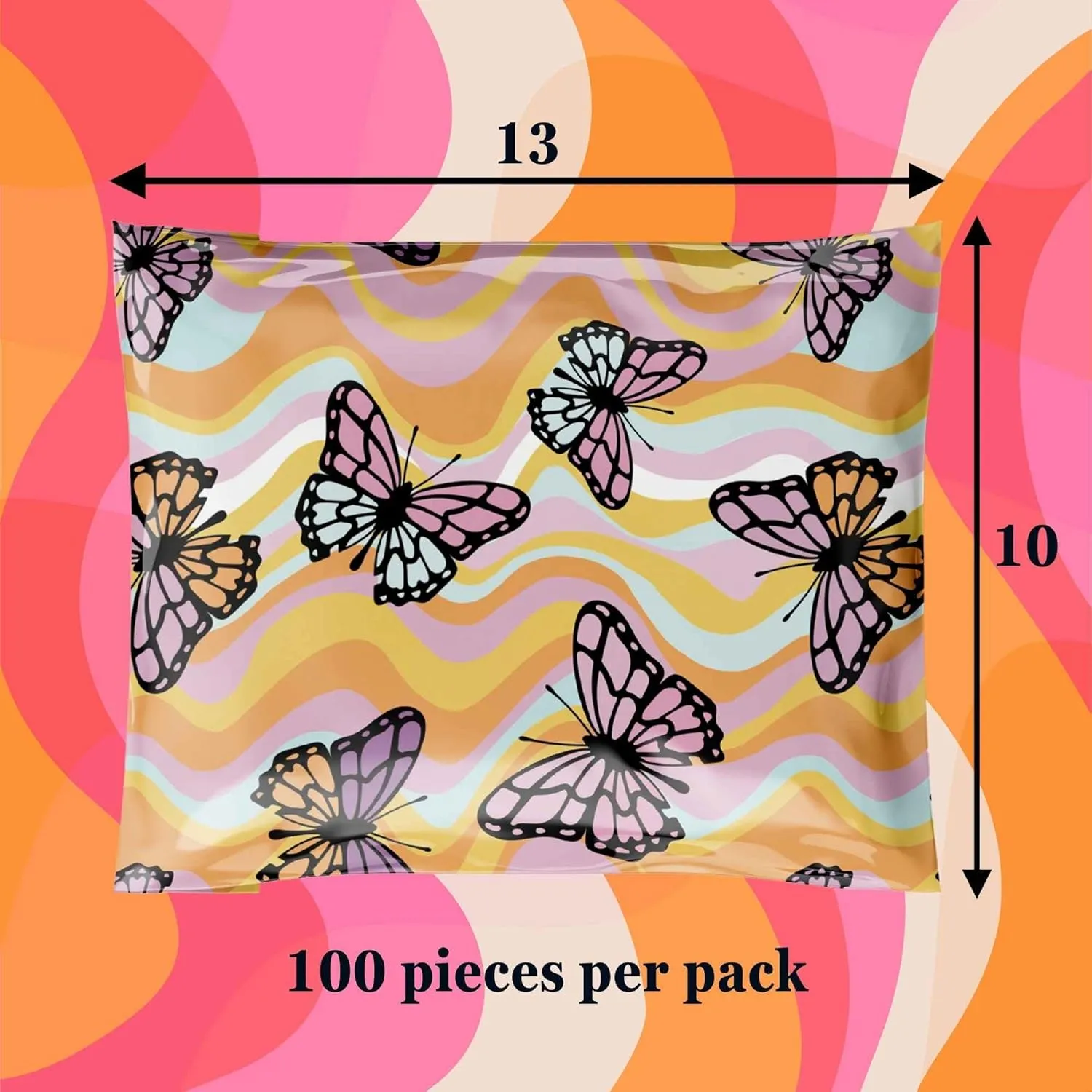 Cute-AF-Mailers Poly Mailers 10x13 inch 100 Pack Plastic Shipping Bags Mailing Envelopes Waterproof Self Seal Tamper Proof Tear-Resistant for Packaging Clothes Books Small Business Supplies Checker