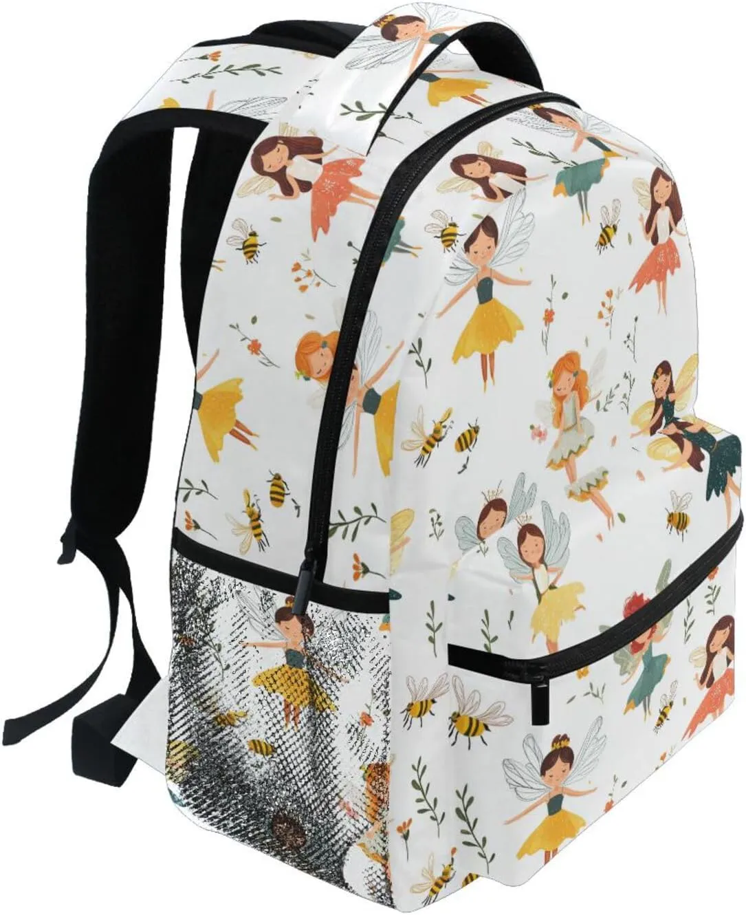 Cute Backpack for Unisex Adult Fashion Sports Backpack with Chest Strap for Business Work College Travel Trip Cartoon Sweet Fairy