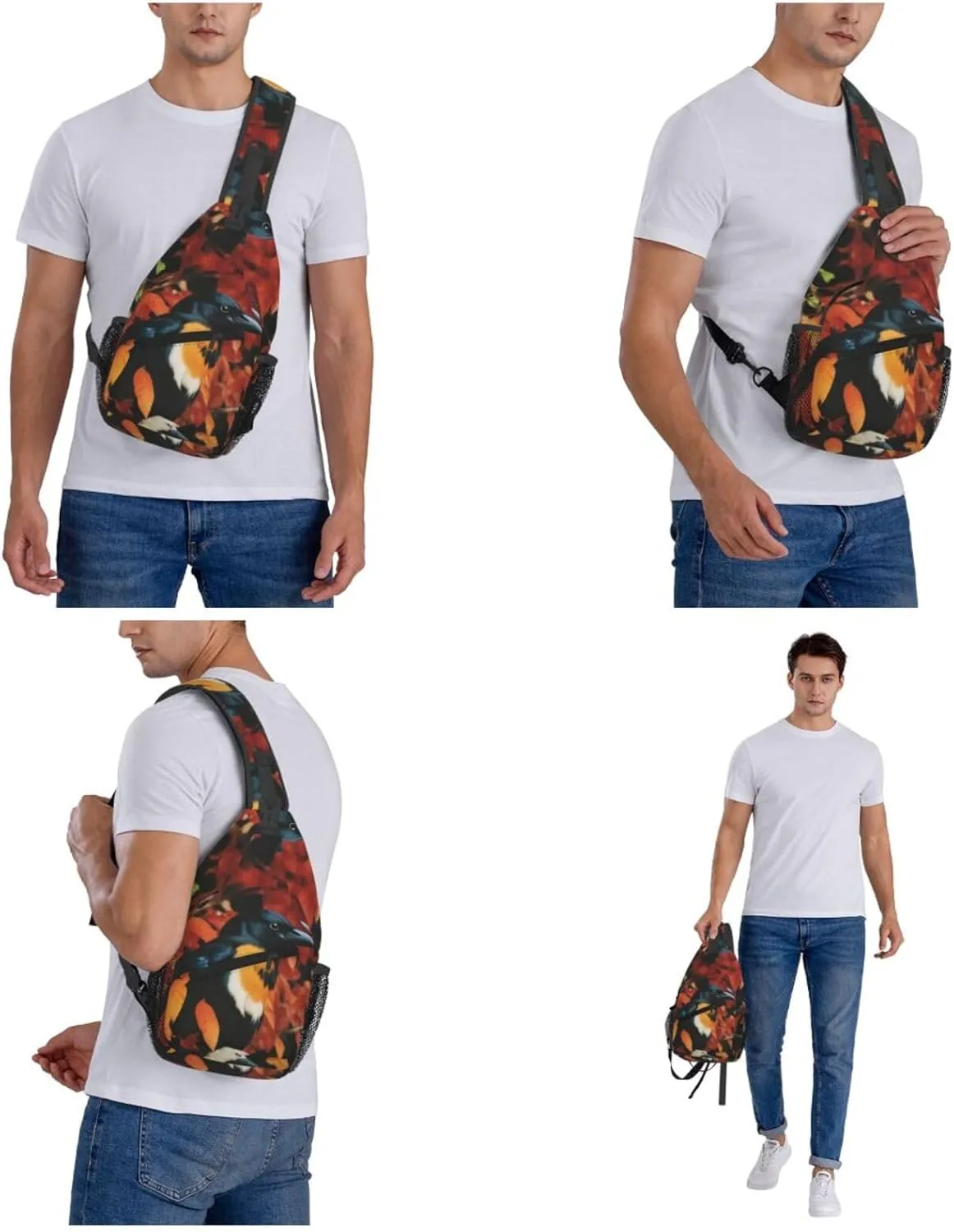 Cute Owl Sling Bag For Women Mencross Sling Bag Fashion Crossbody Shoulder Bag Chest Bag For Hiking Travel