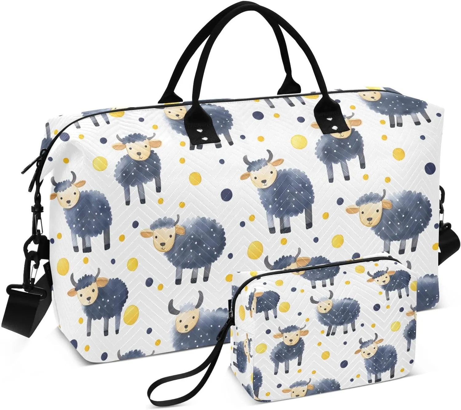 Cute Sheep Duffel Bag for Travel Gym Sport, Weekender Travel Bags Carry on Overnight Bag