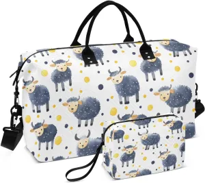 Cute Sheep Duffel Bag for Travel Gym Sport, Weekender Travel Bags Carry on Overnight Bag