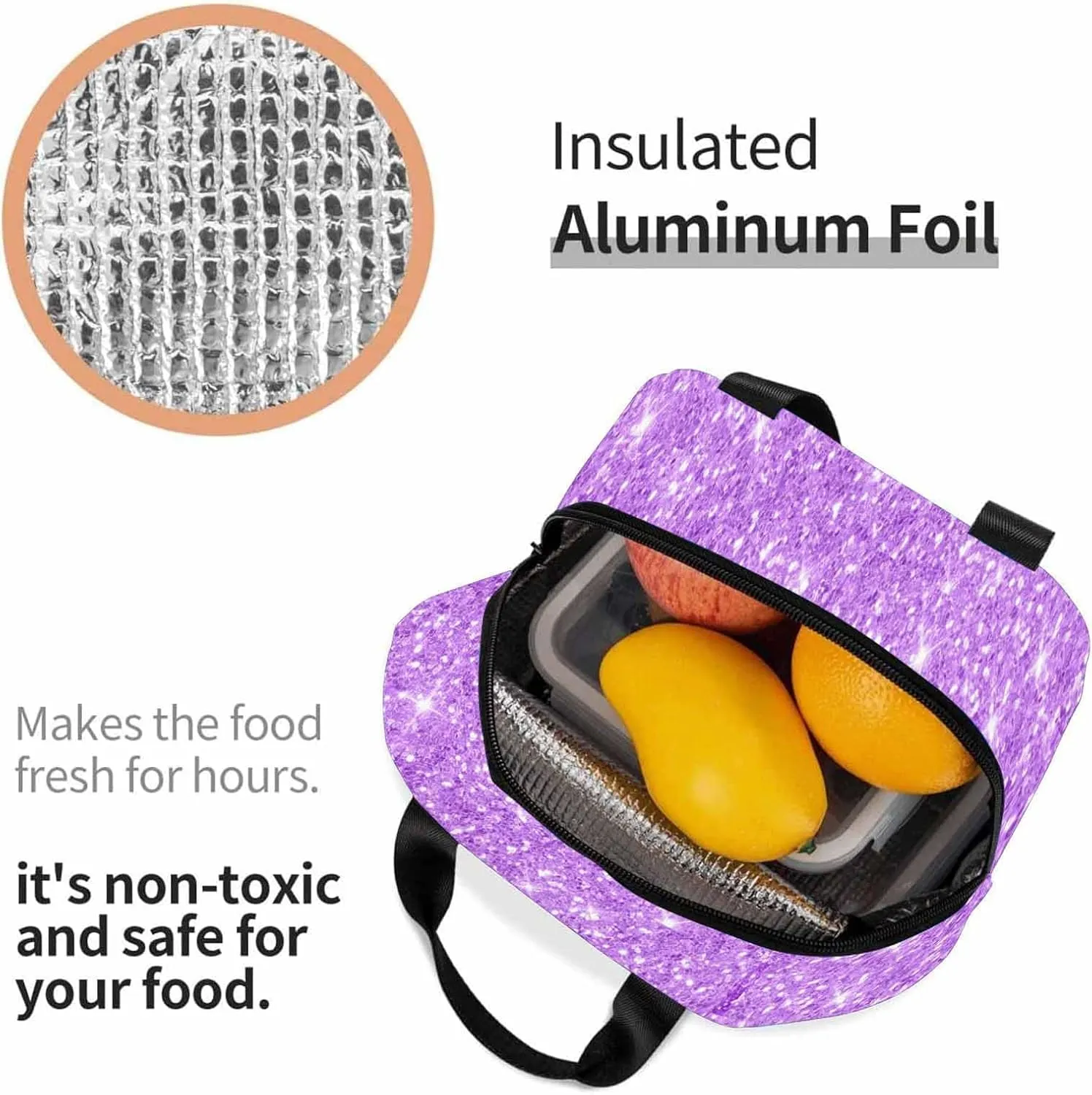 D-Story Custom Backpack for Girls, 3 in 1 Backpack Set with Lunch bag Pencil Case Customized Glitter Sparkling Backpack For Girls back to school