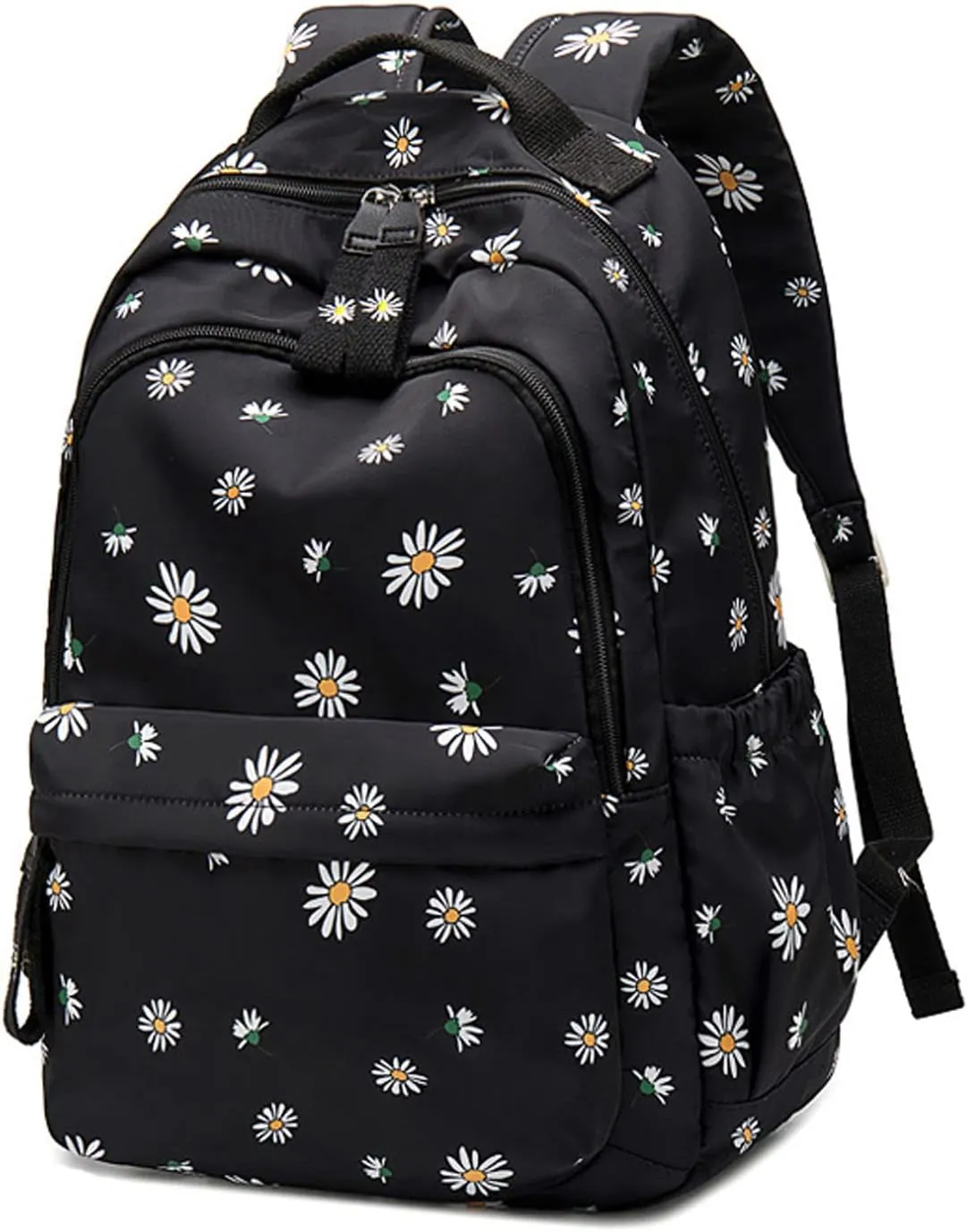 Daisy Prints Backpack for Girls Middle School Bookbag Elementary School Bags for Teens