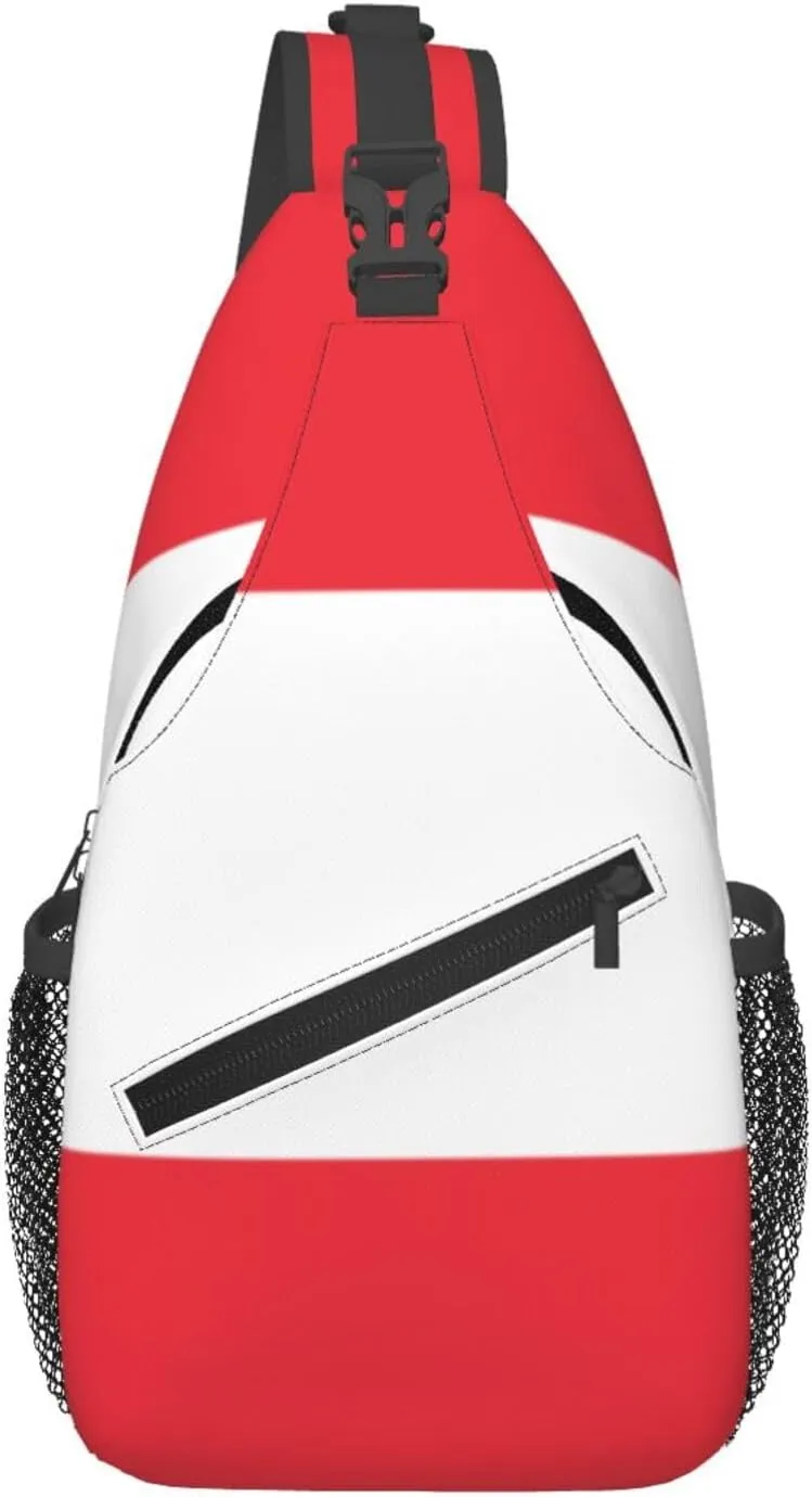 Danish flag Men's And Women's Small Crossbody Bags Chest Bags Daily Bags Are Suitable For Outdoor Hiking Trips